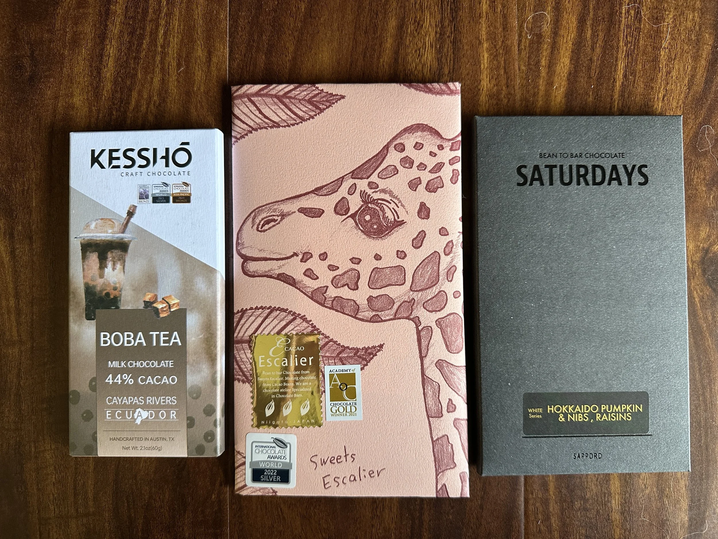 Lunar New Year Celebration Asian Flavors & Makers Chocolate Set (3 Full-Size Bars)