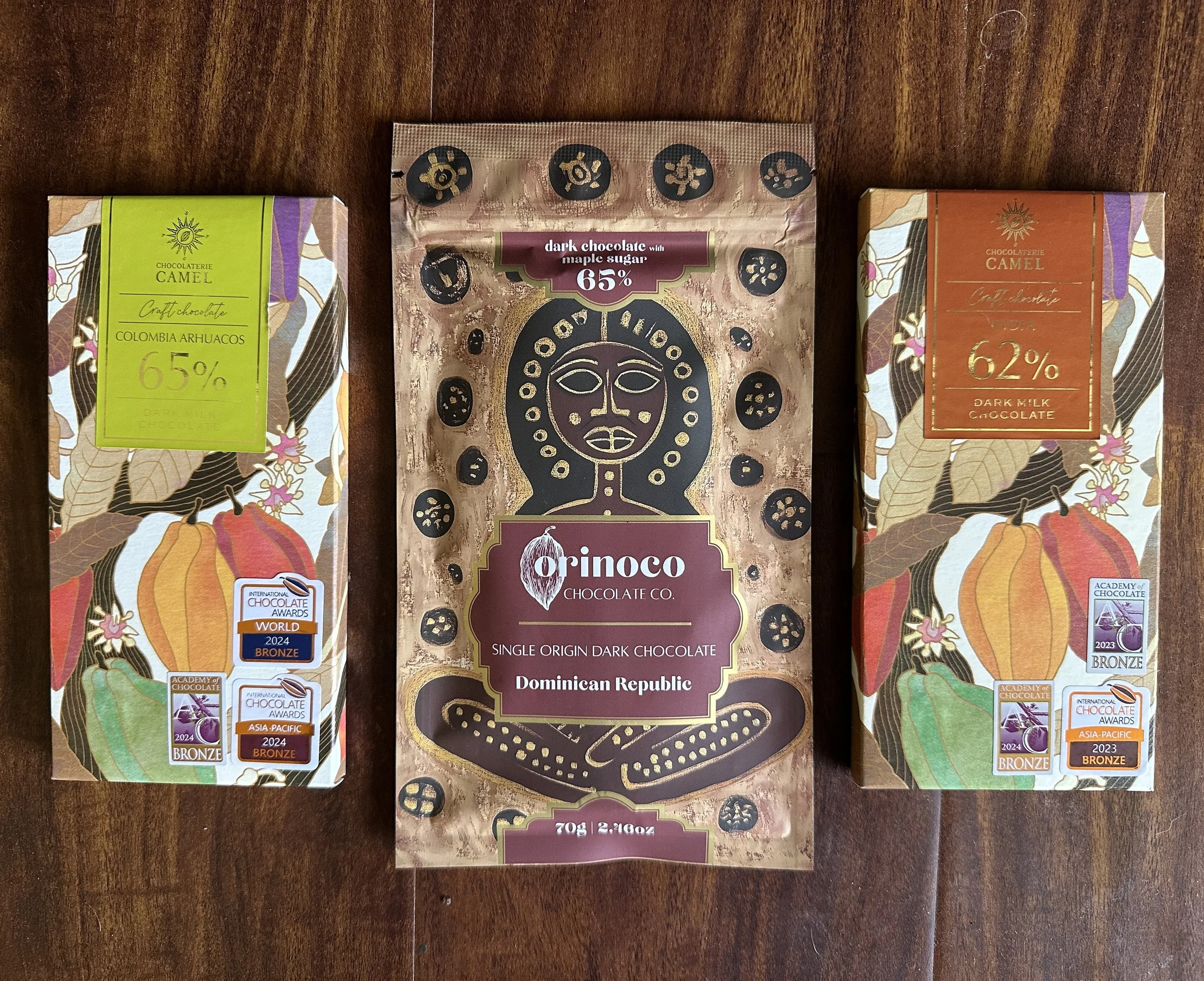 Sweet 60s Single-Origin Dark + Dark Milk Chocolate Set (3 Full-Size Bars)