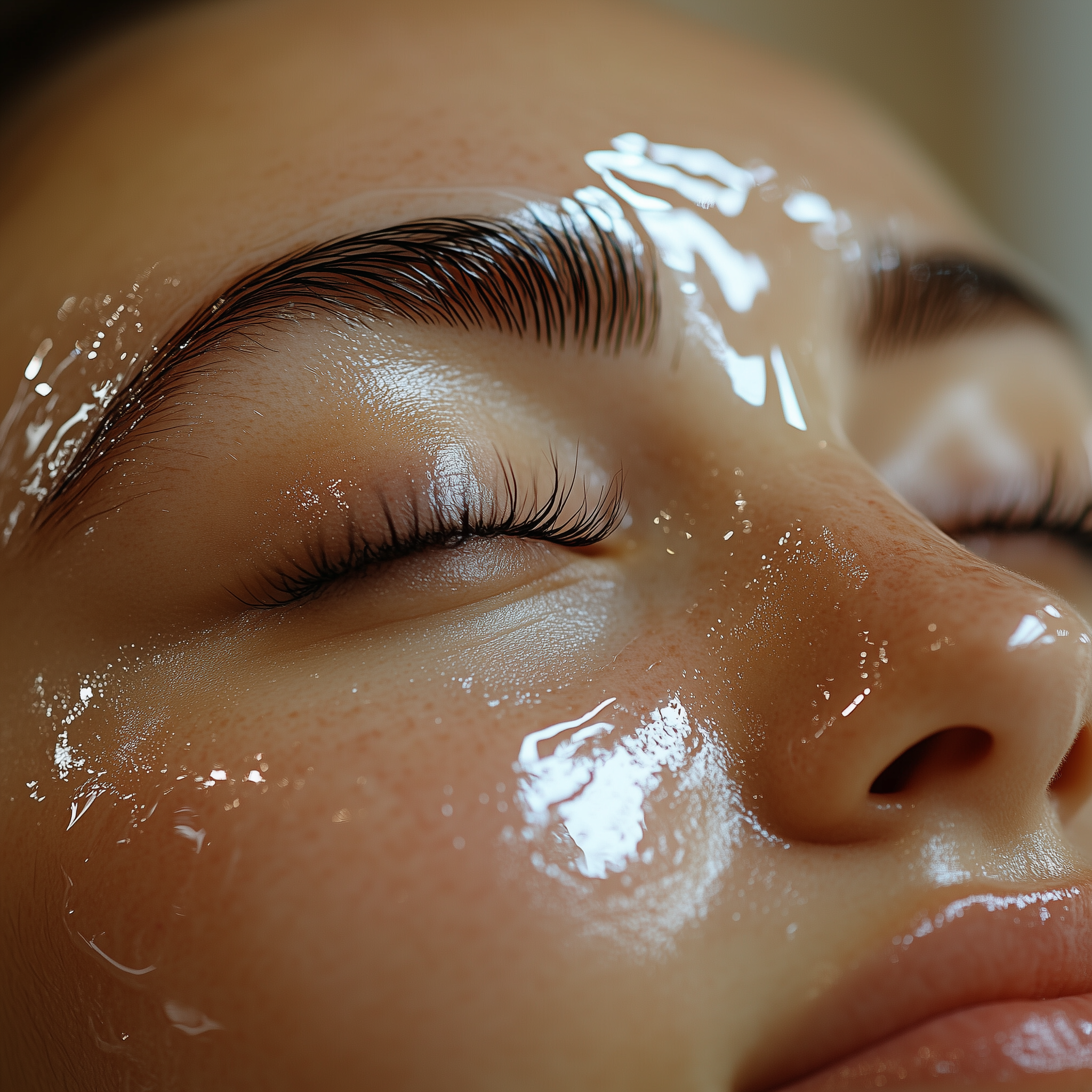 Professional collagen induction treatment using micro needling to improve skin texture and reduce fine lines.