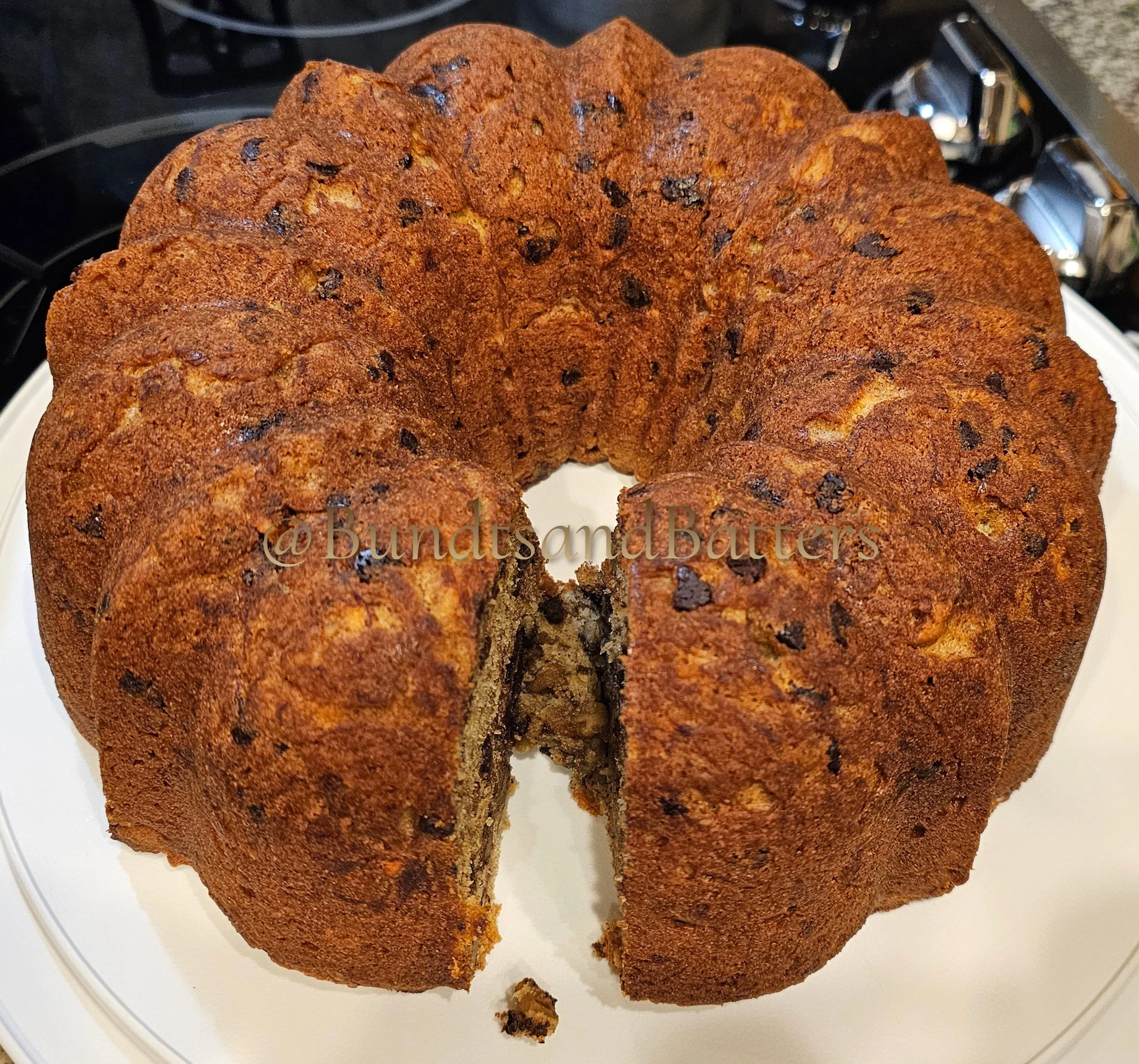 Banana Bread w/Chocolate Chips and Walnuts