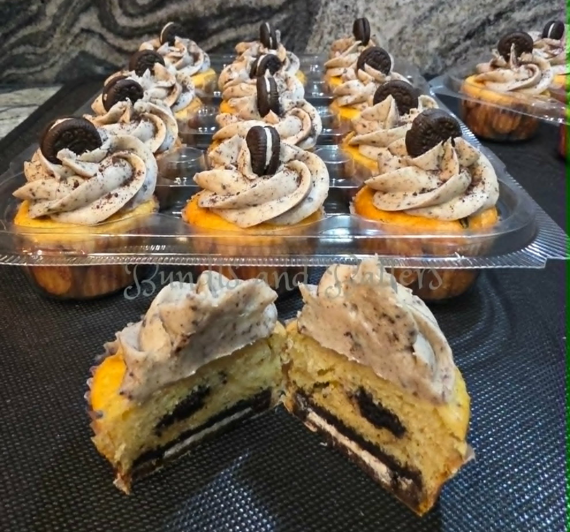 Oreo Bottom Cupcakes with Oreo Frosting