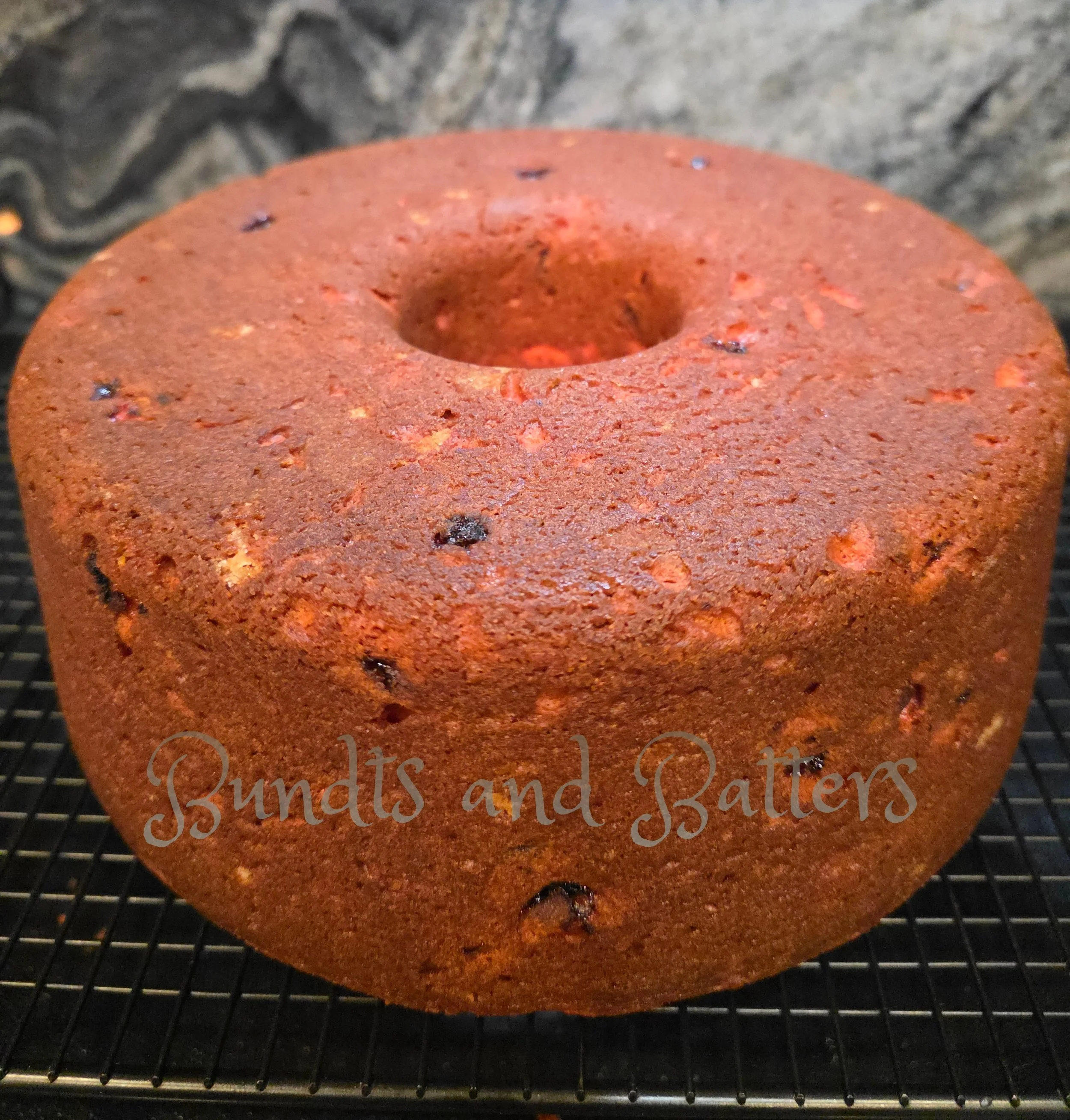 Strawberry Crunch Pound Cake