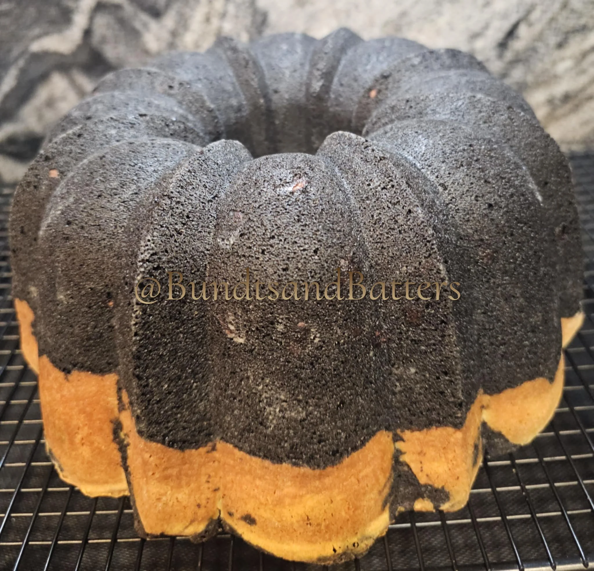 Black Velvet Swirl Pound Cake