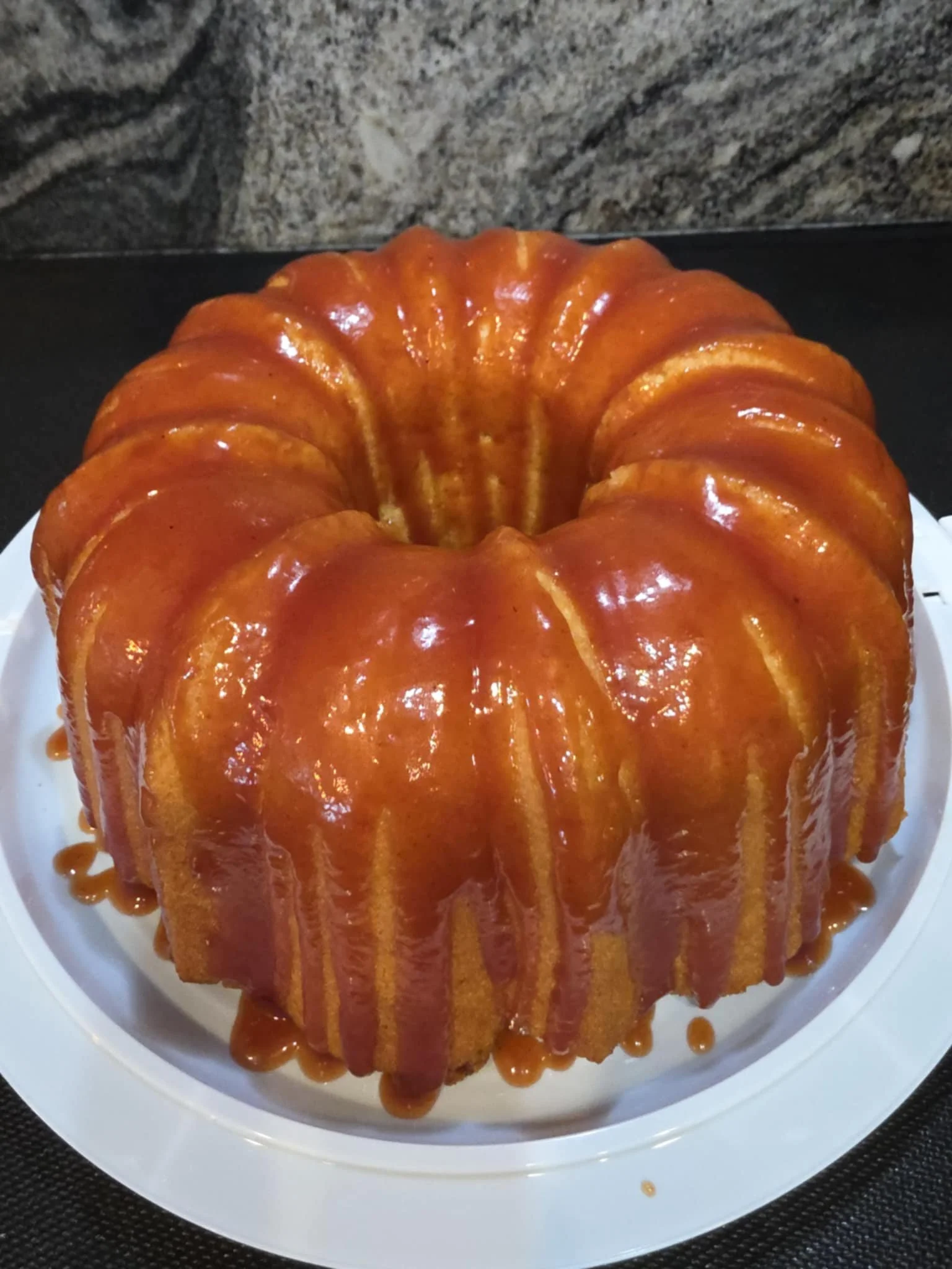Traditional Vanilla Pound Cake w/Guava Glaze