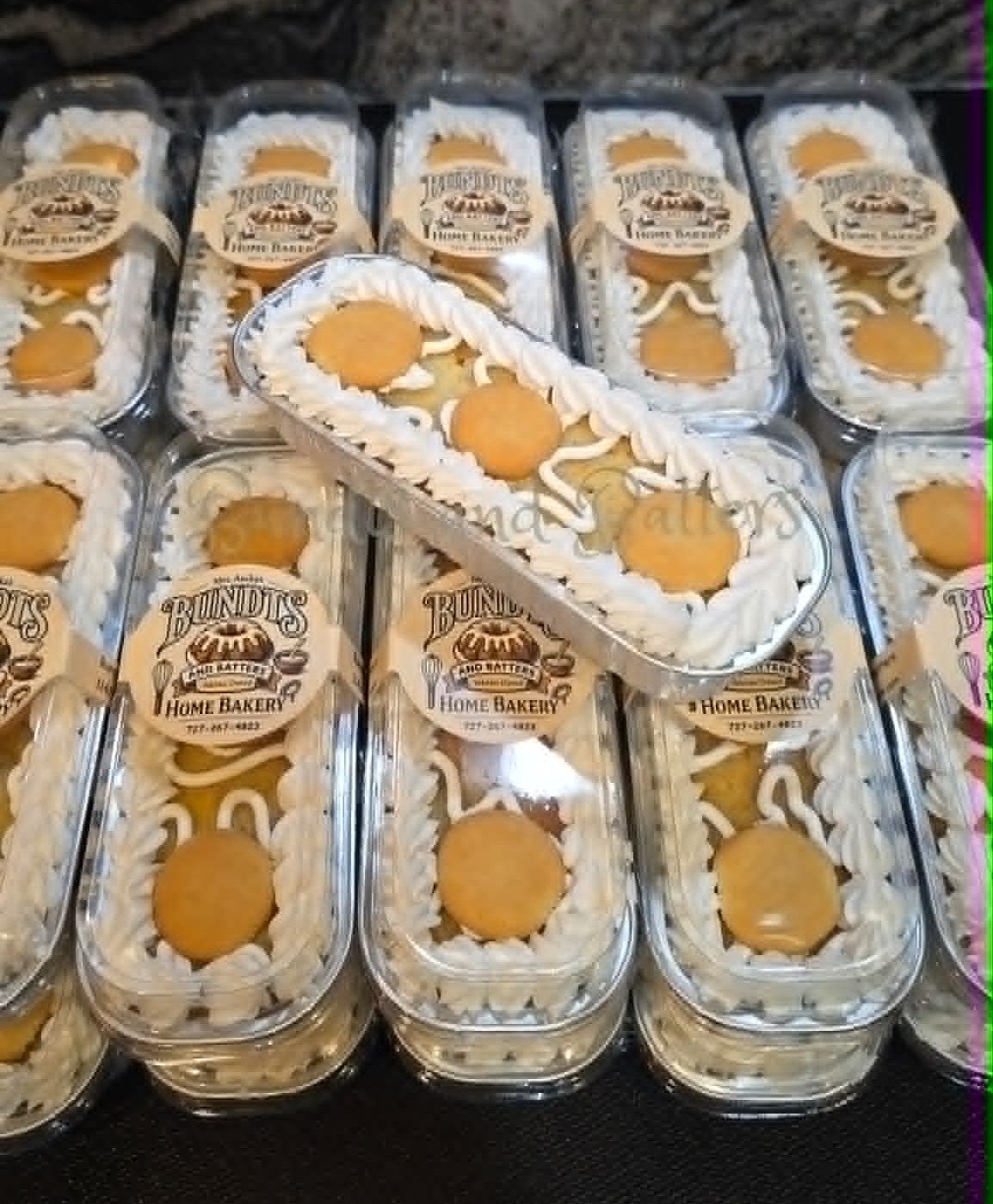 Banana "Ounce" Cakes with Vanilla Frosting and Mini Nilla Wafers