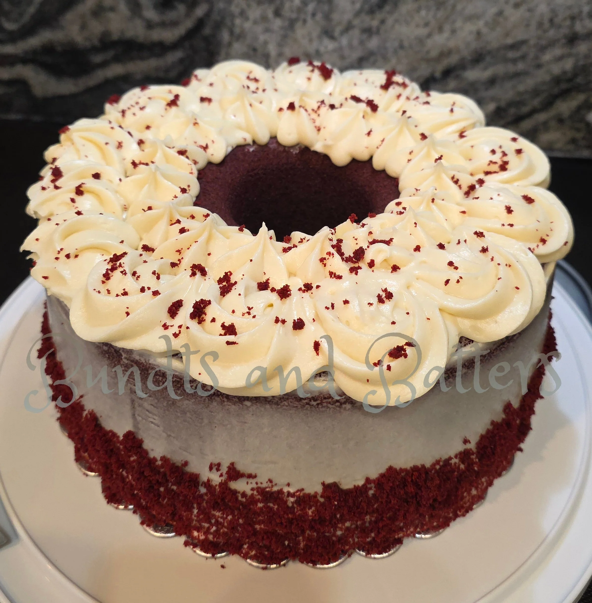Red Velvet Pound Cake with Cream Cheese Frosting