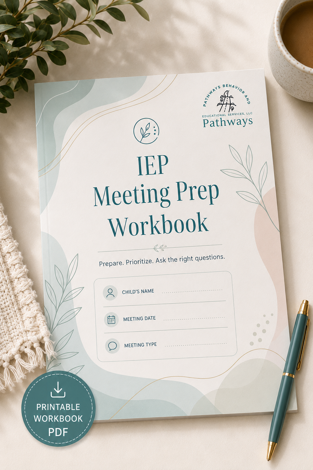 IEP Meeting Prep Workbook (Digital Download)