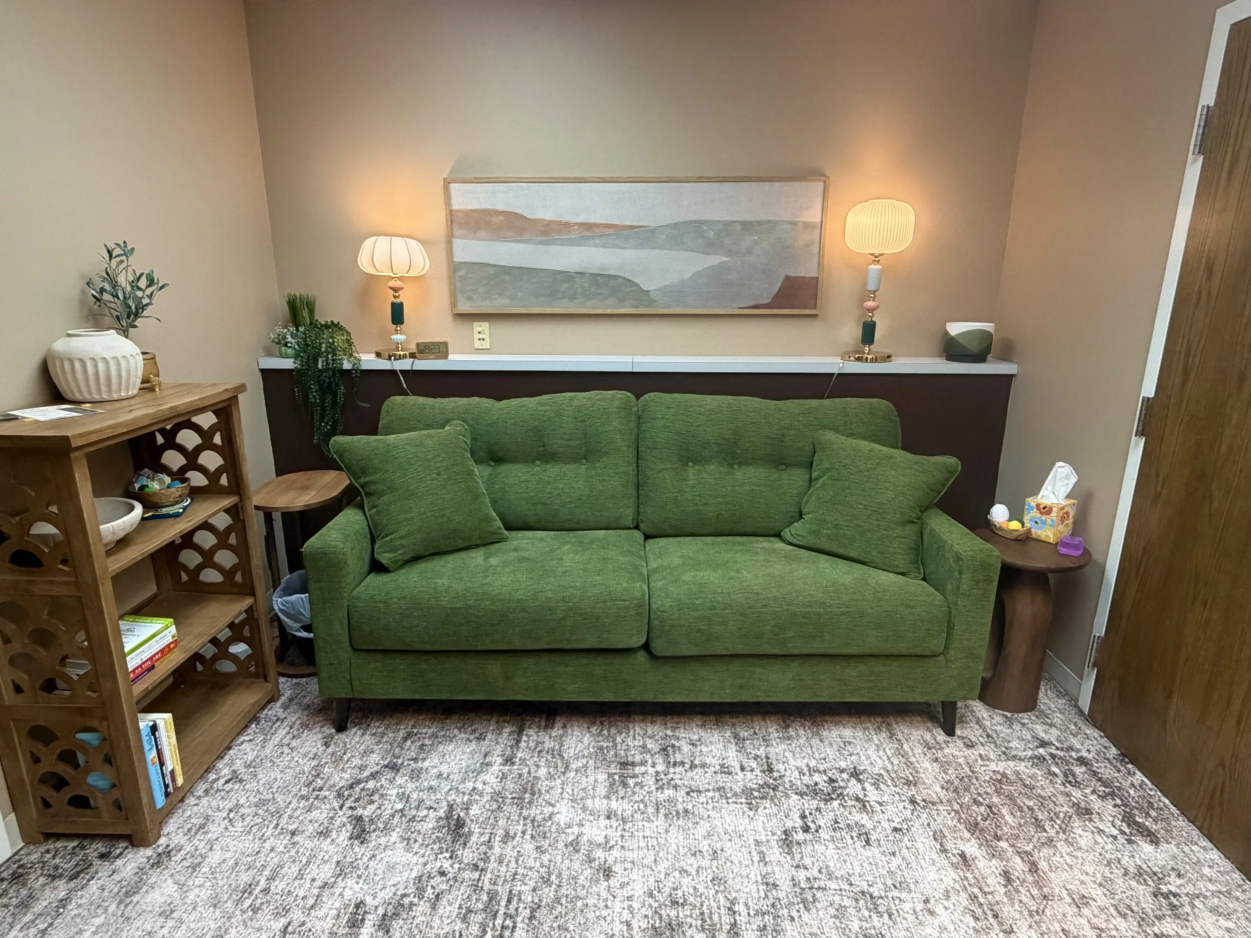 citrine counseling saint Louis office couch and decor