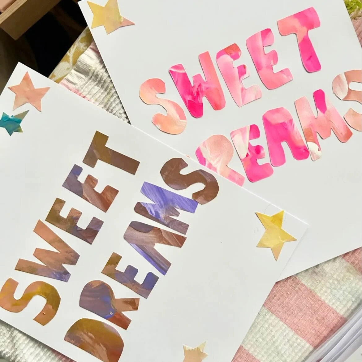 All custom name and letter original artwork now $40 each! 🩷🌞 Any theme, name, palette! OR, buy multiple and save! Send me your requests and let me create something beautiful for your child&rsquo;s room 🍭
&bull;
Free postage (excluding framing)