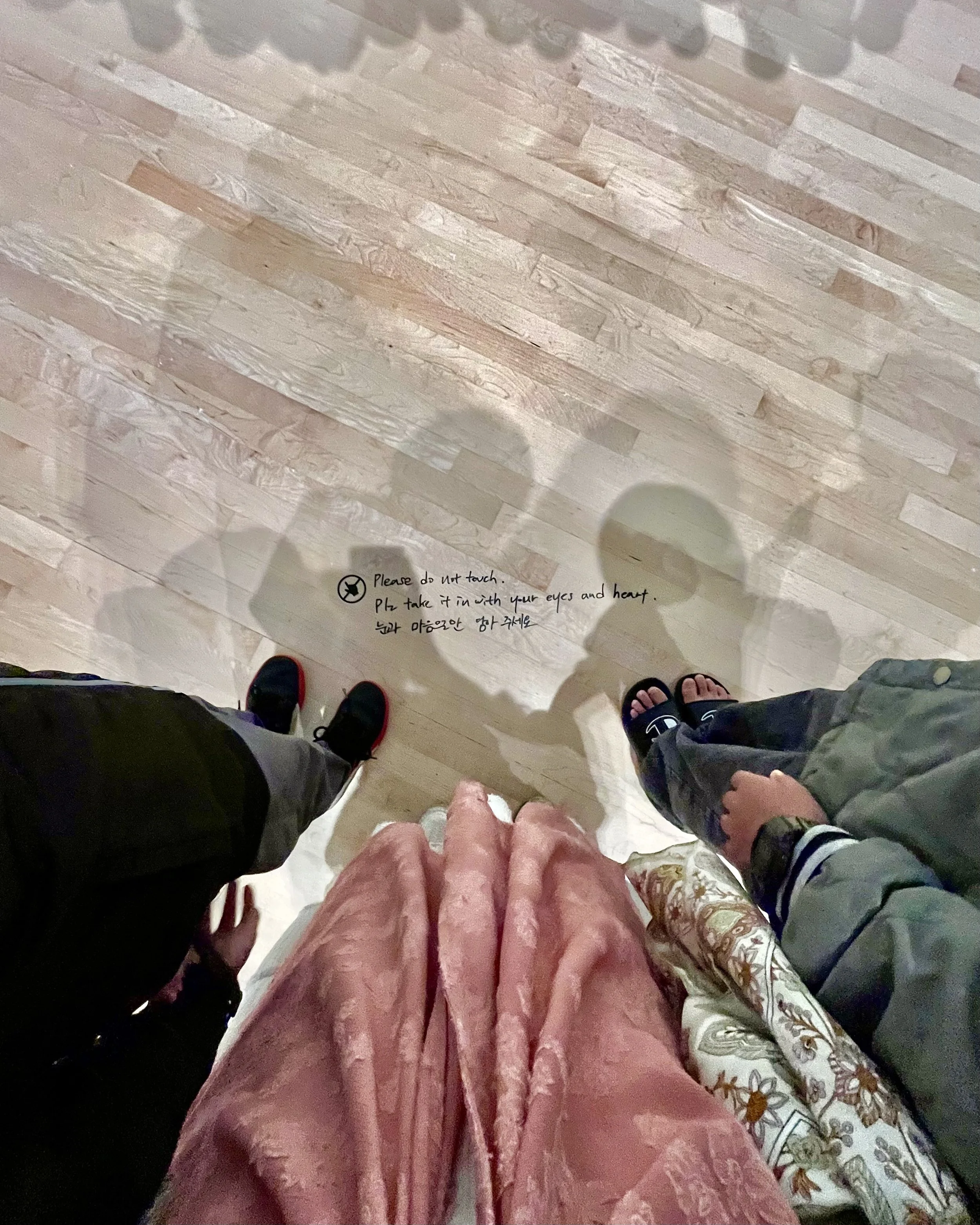  RM's handwritten floor message. Photography © The Noun. 