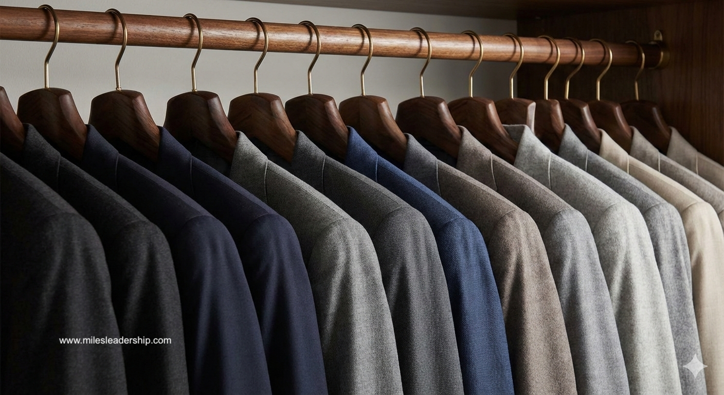 A wardrobe full of suits