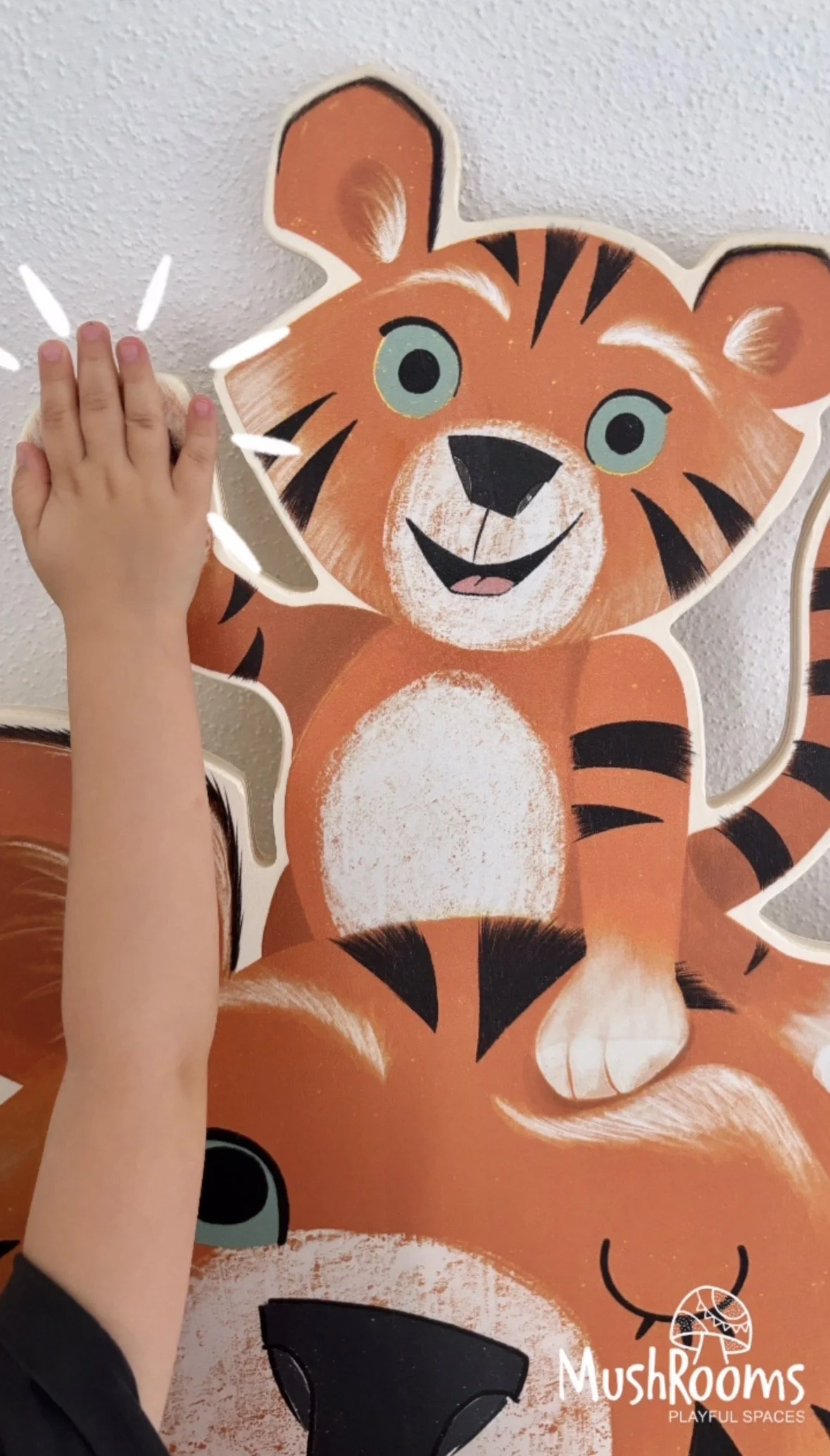 Nachhaltige Wandkunst Tigermama und Tigerbaby