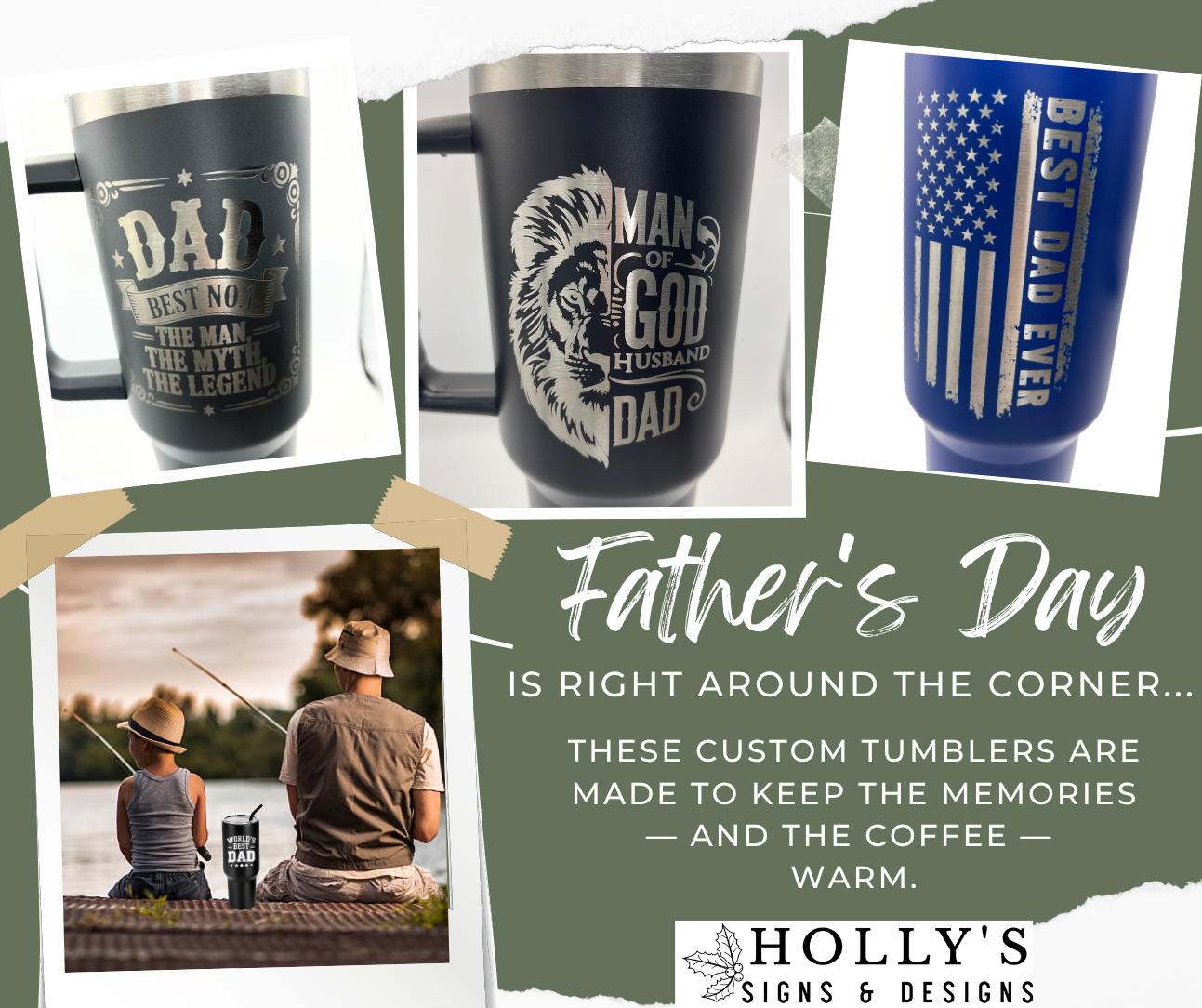 Fathers Day Laser Engraved Tumbler