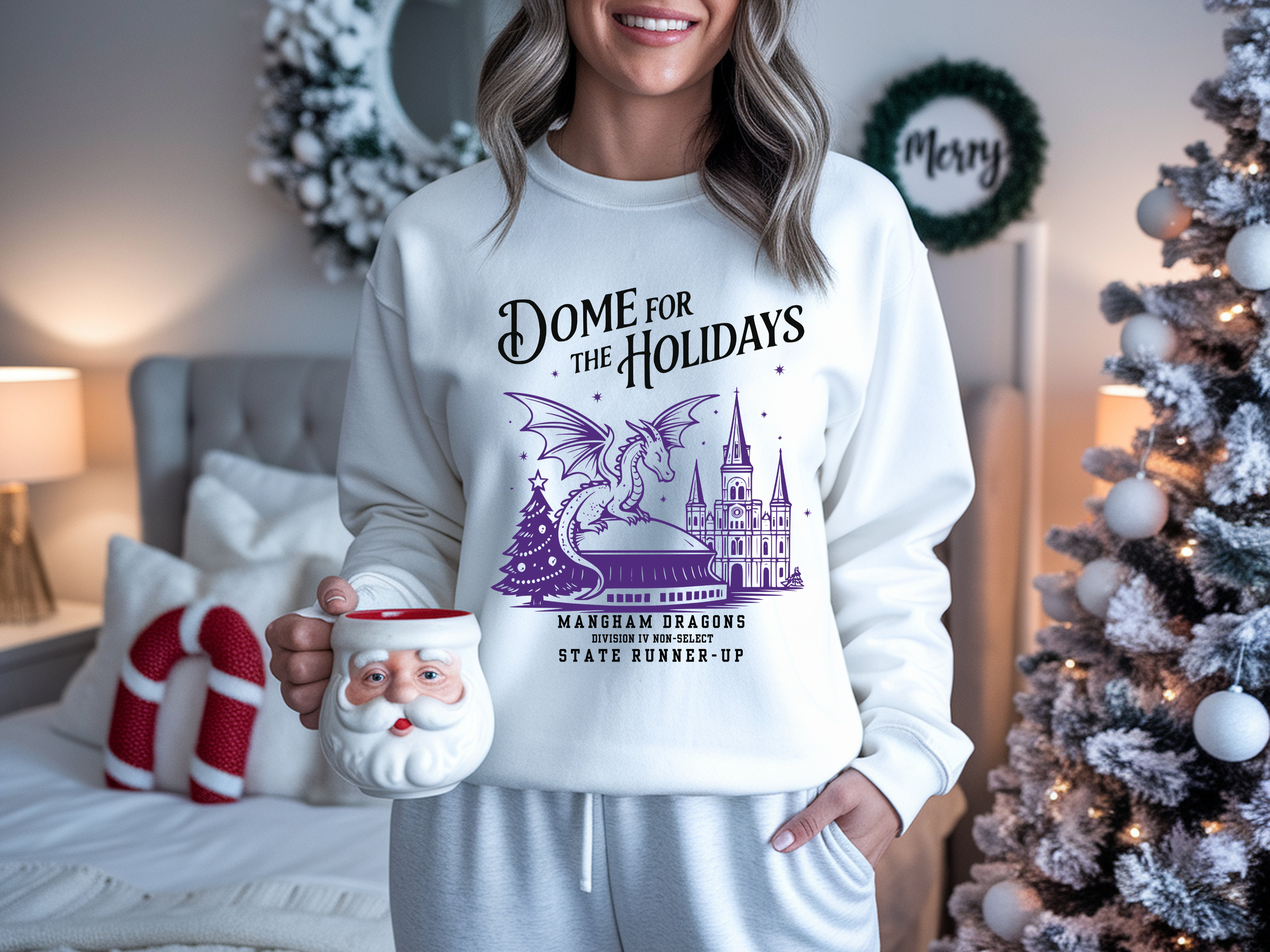 🐉🎄 Dome for the Holidays – Mangham Dragons Shirt