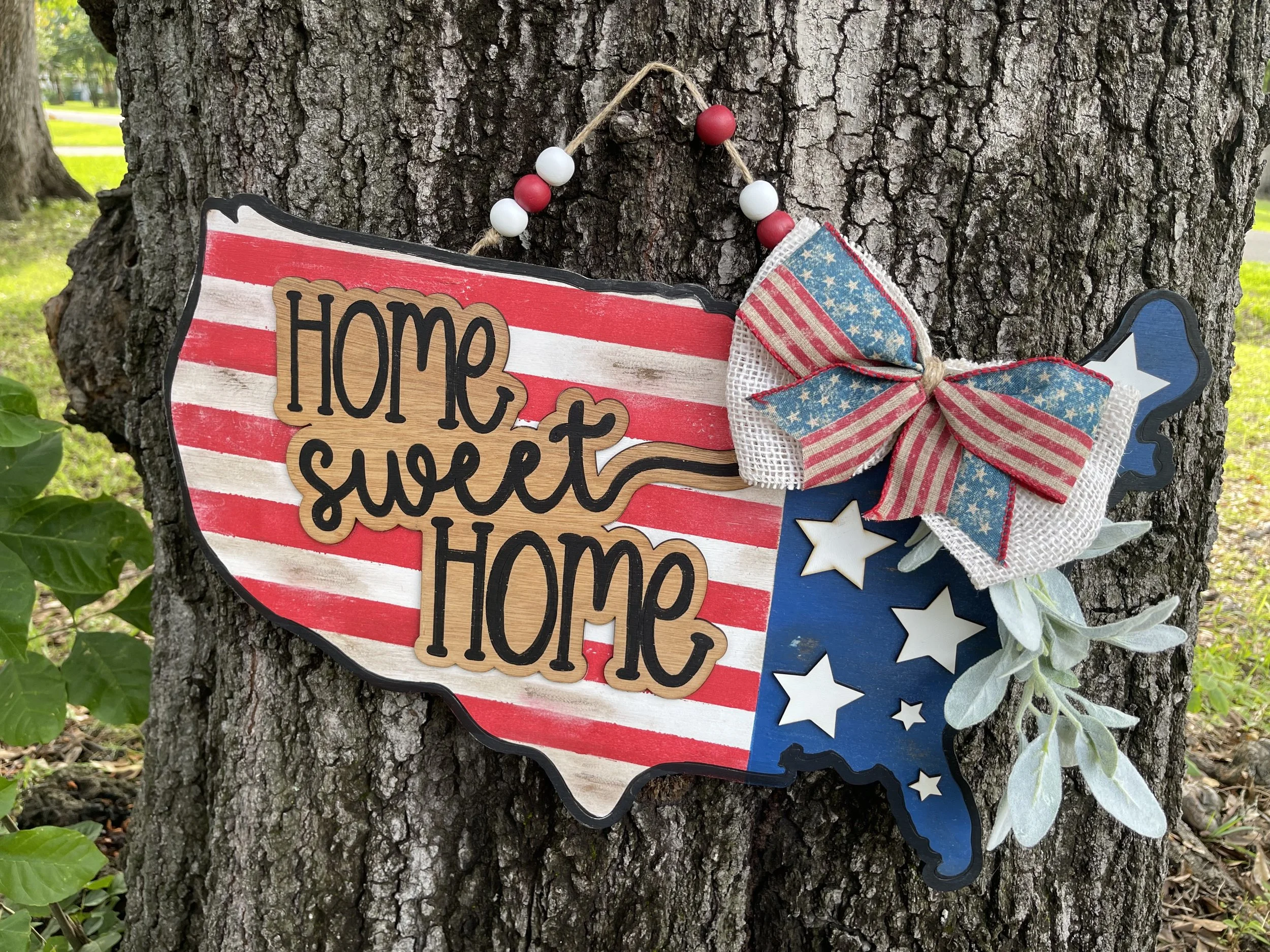 🇺🇸 USA Map Door Hanger