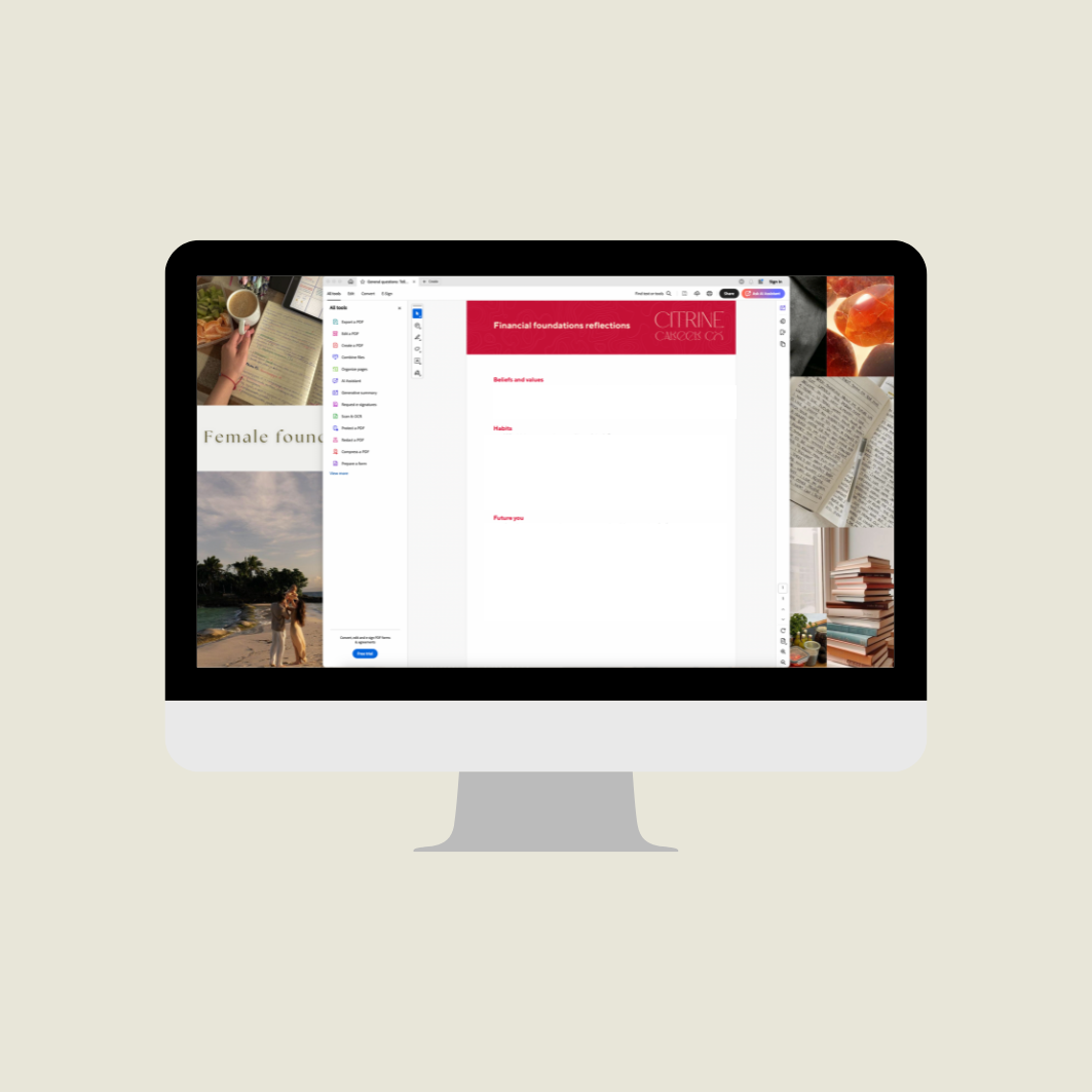 Financial Foundations Reflection Sheet: Understand Your Money Story & Set Aligned Goals