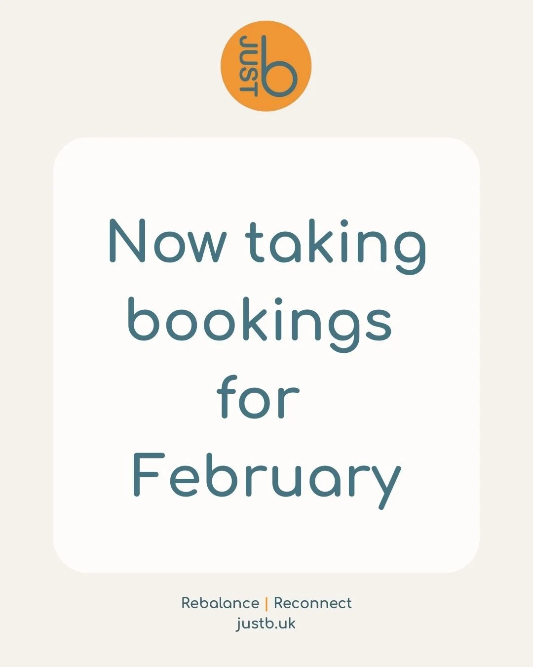January is now fully booked, and I&rsquo;m opening sessions for February 🤍

If you&rsquo;re feeling ready for deeper rest, nervous system support, or a steadier rhythm of care, February is a beautiful place to begin.

First visit sessions with 20% d