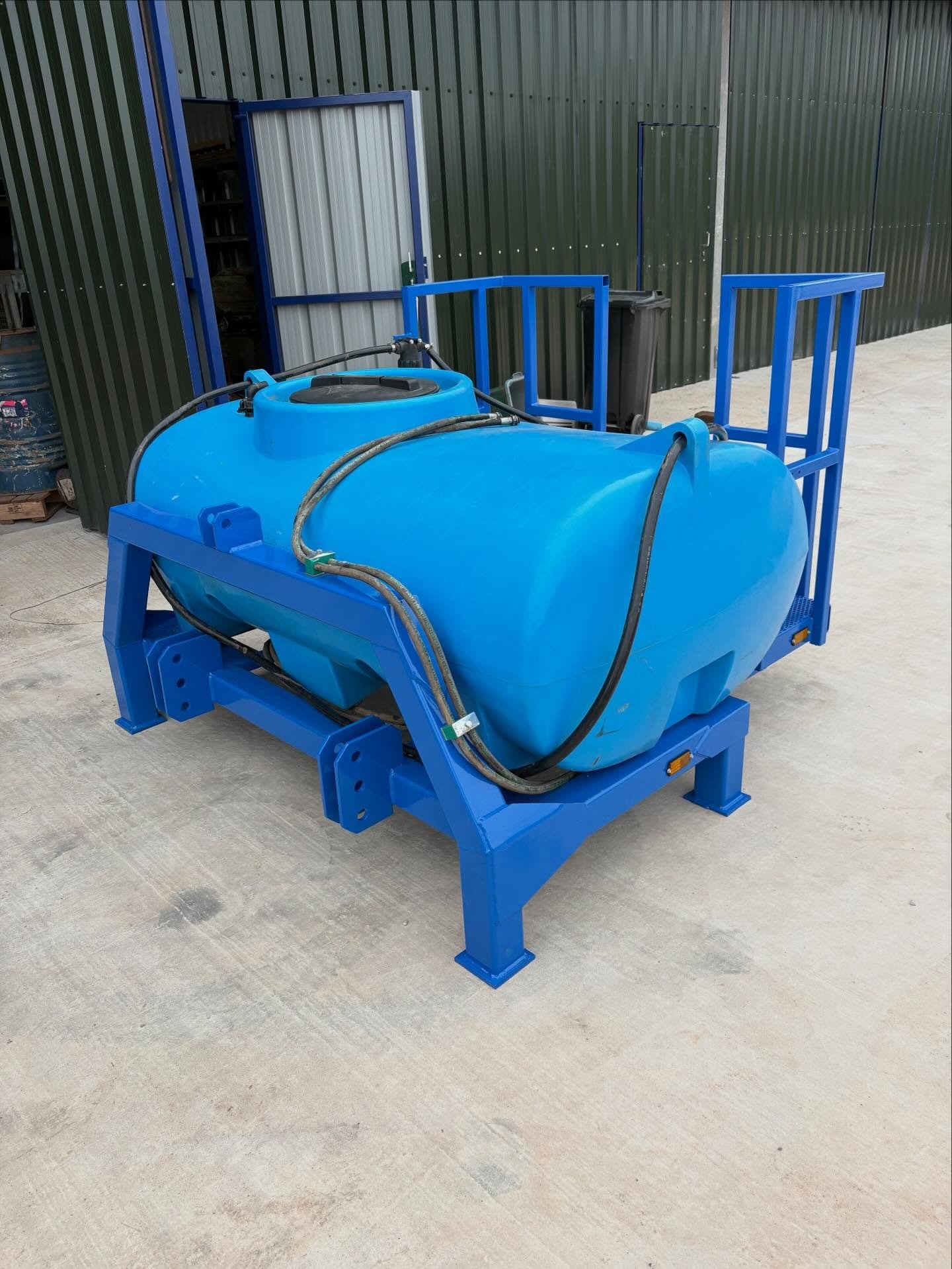 Modified &amp; resprayed an existing base for a liquid N tank to adapt from being mounted on a trailed drill to being mounted on the front linkage so can be used with various different drills