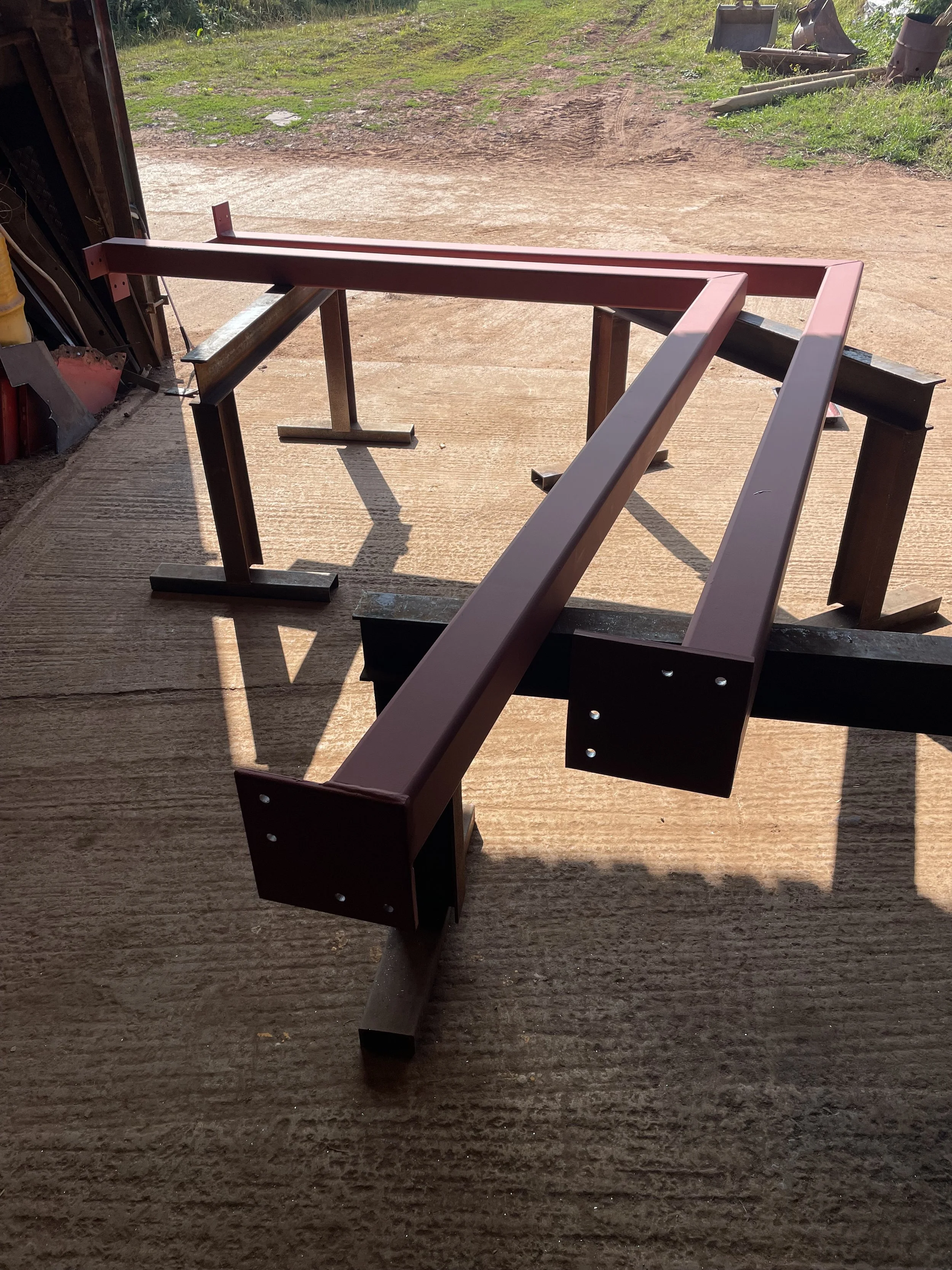 Structural steel hoops fabricated to customers spec