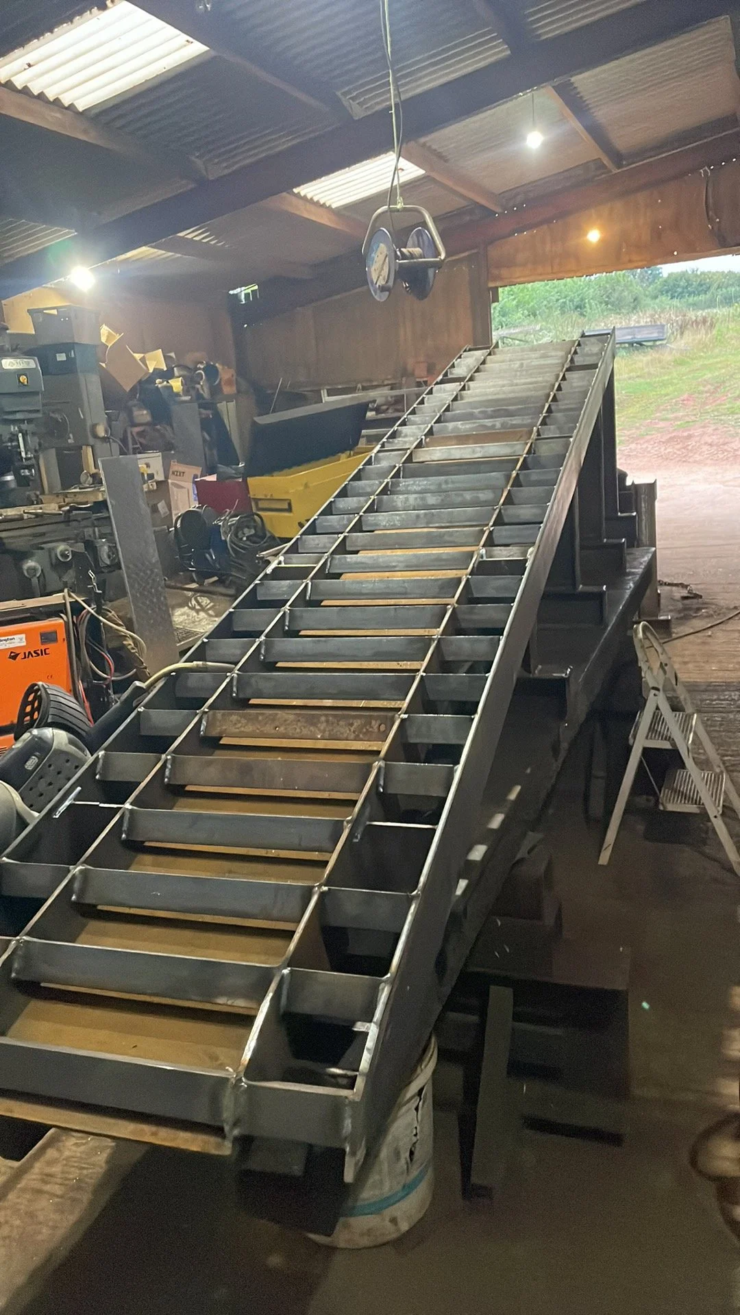 Wash bay ramp being fabricated to customers specification