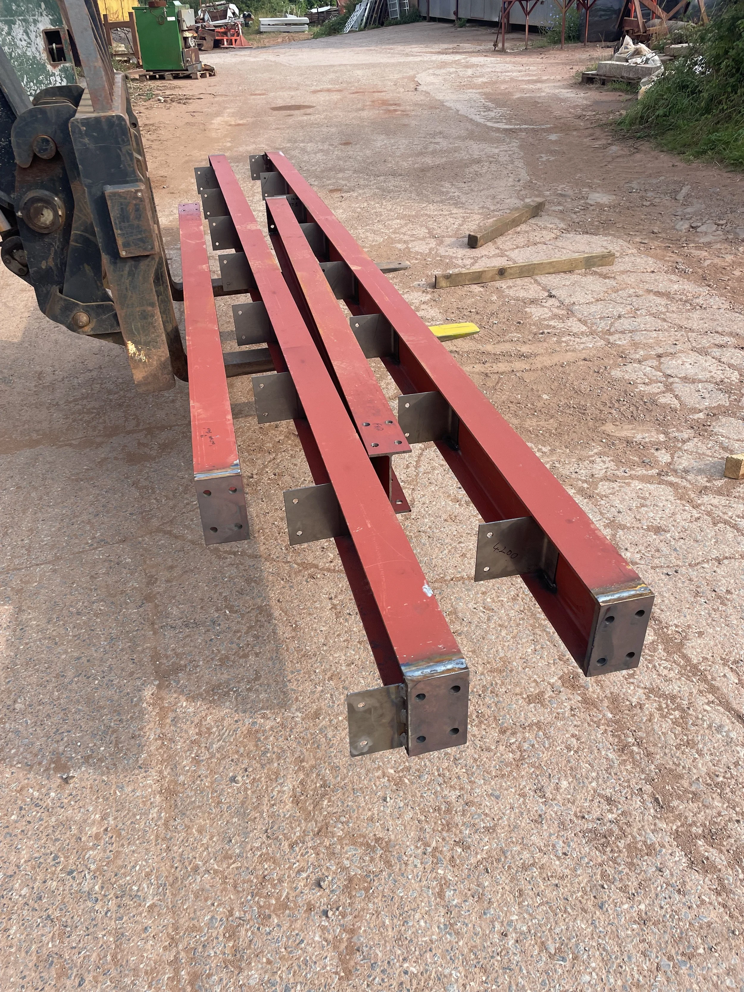 Structural steel beams fabricated to customers spec