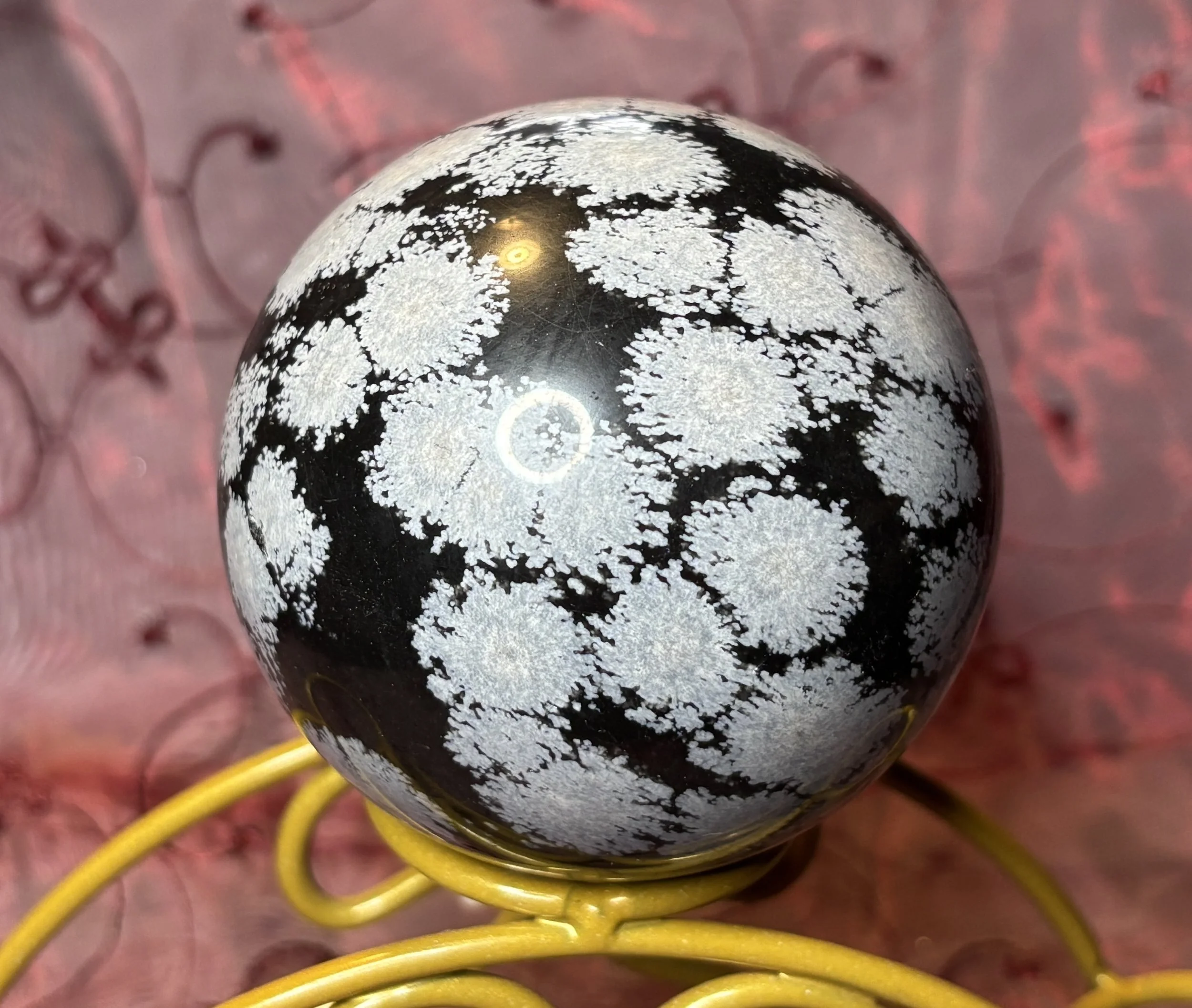 Snowflake Obsidian Sphere