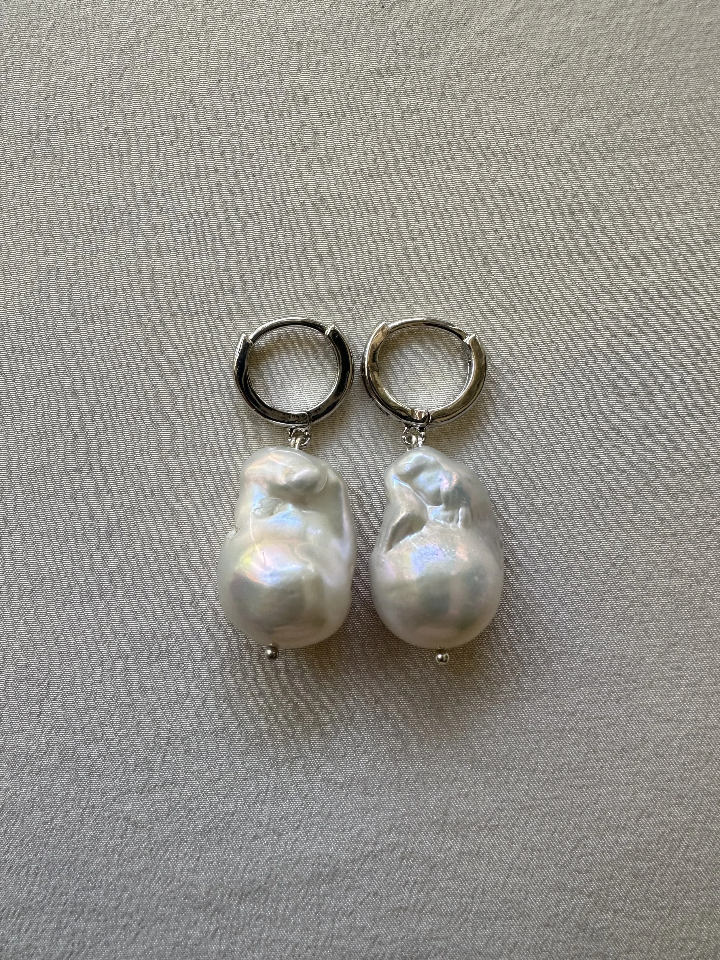 Baroque pearl gold filled earrings
