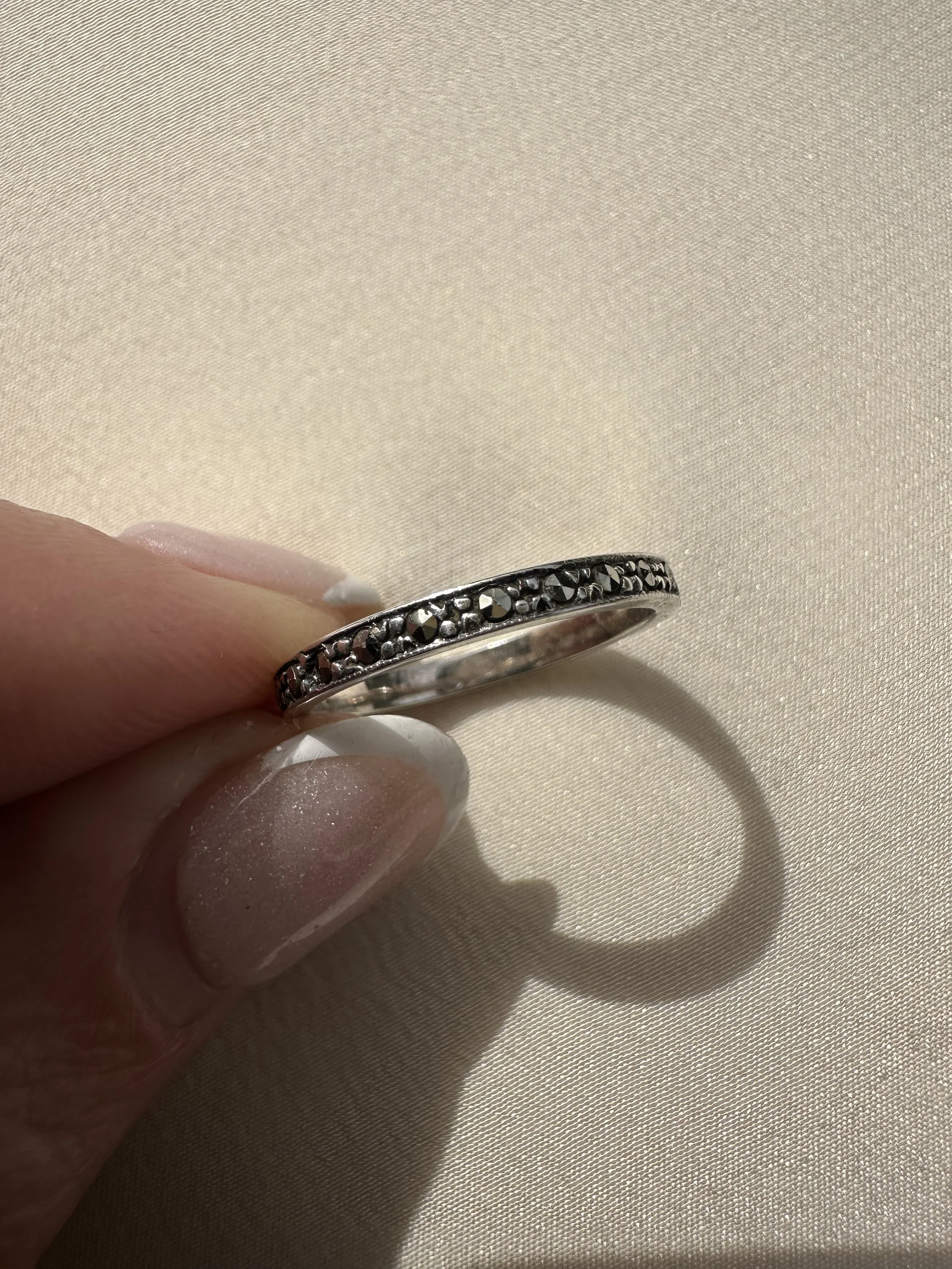 Vintage marcasite & 925 ring (6.25)