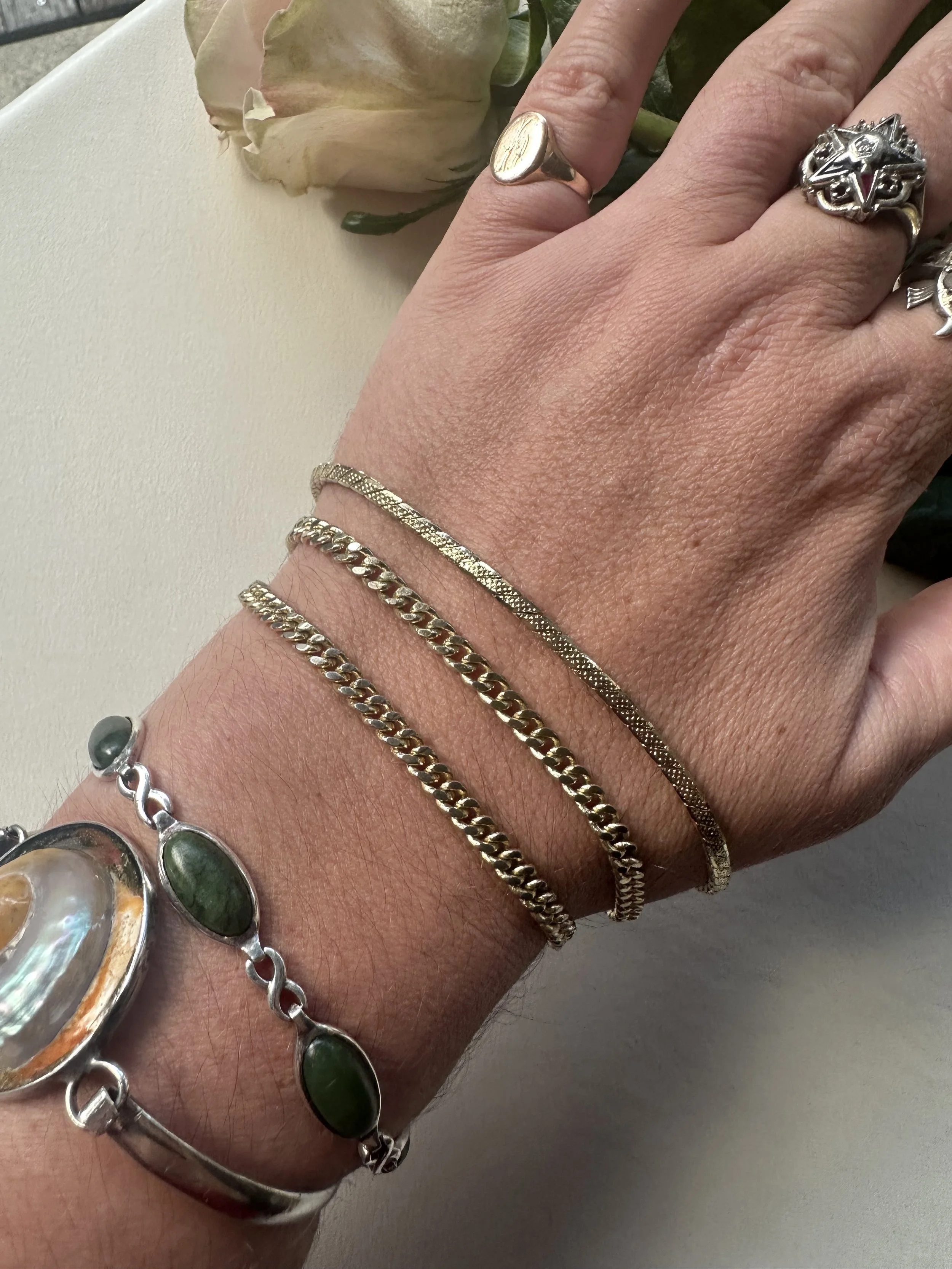 Vintage gold plated bracelets