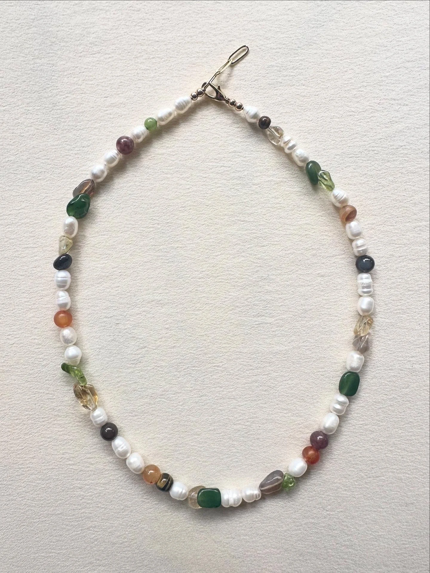 Pre order ~ earthy mixed gemstones & b-grade pearls