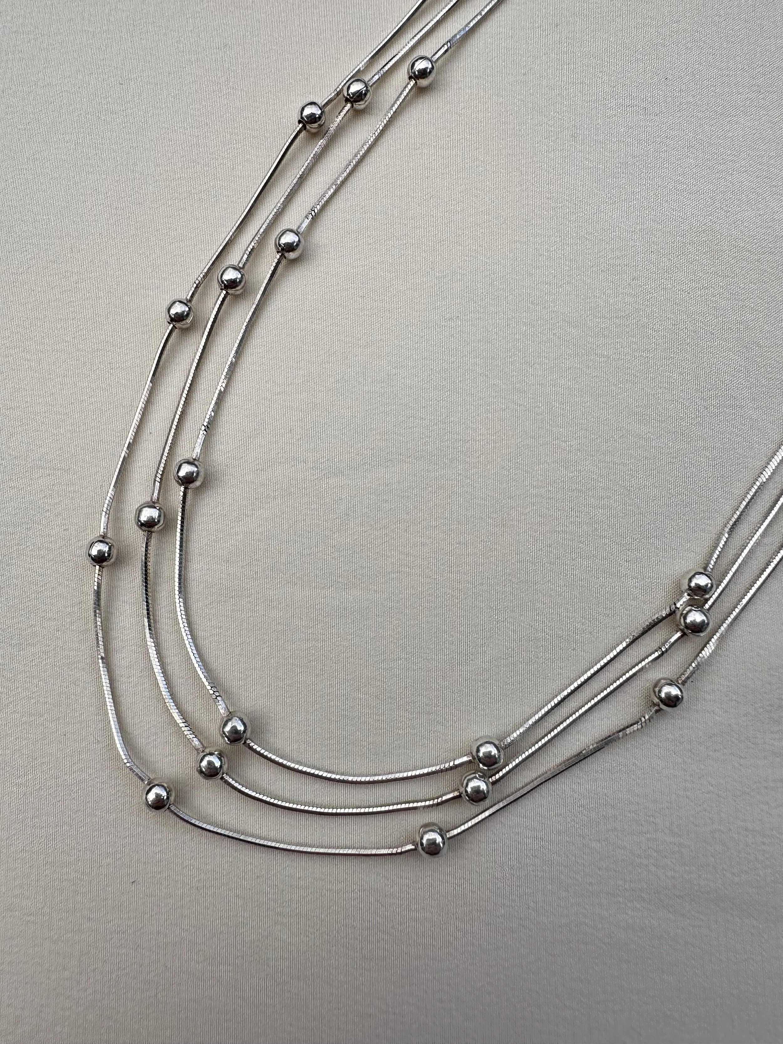 Vintage Italian 925 triple strand chain