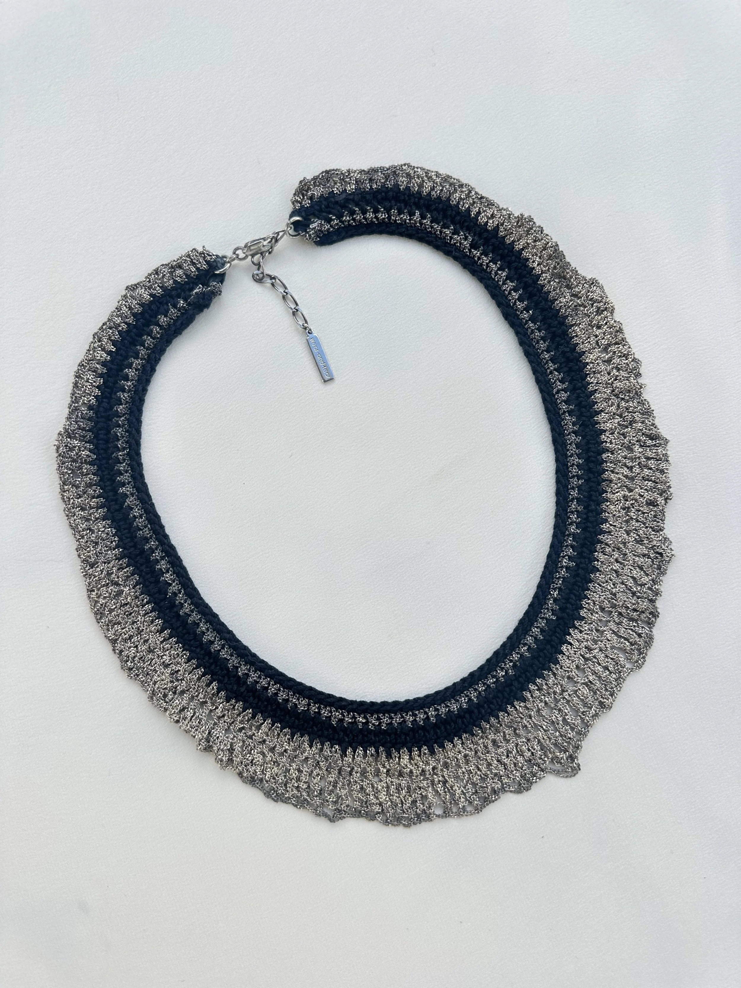 Vintage chainmail / crochet necklace