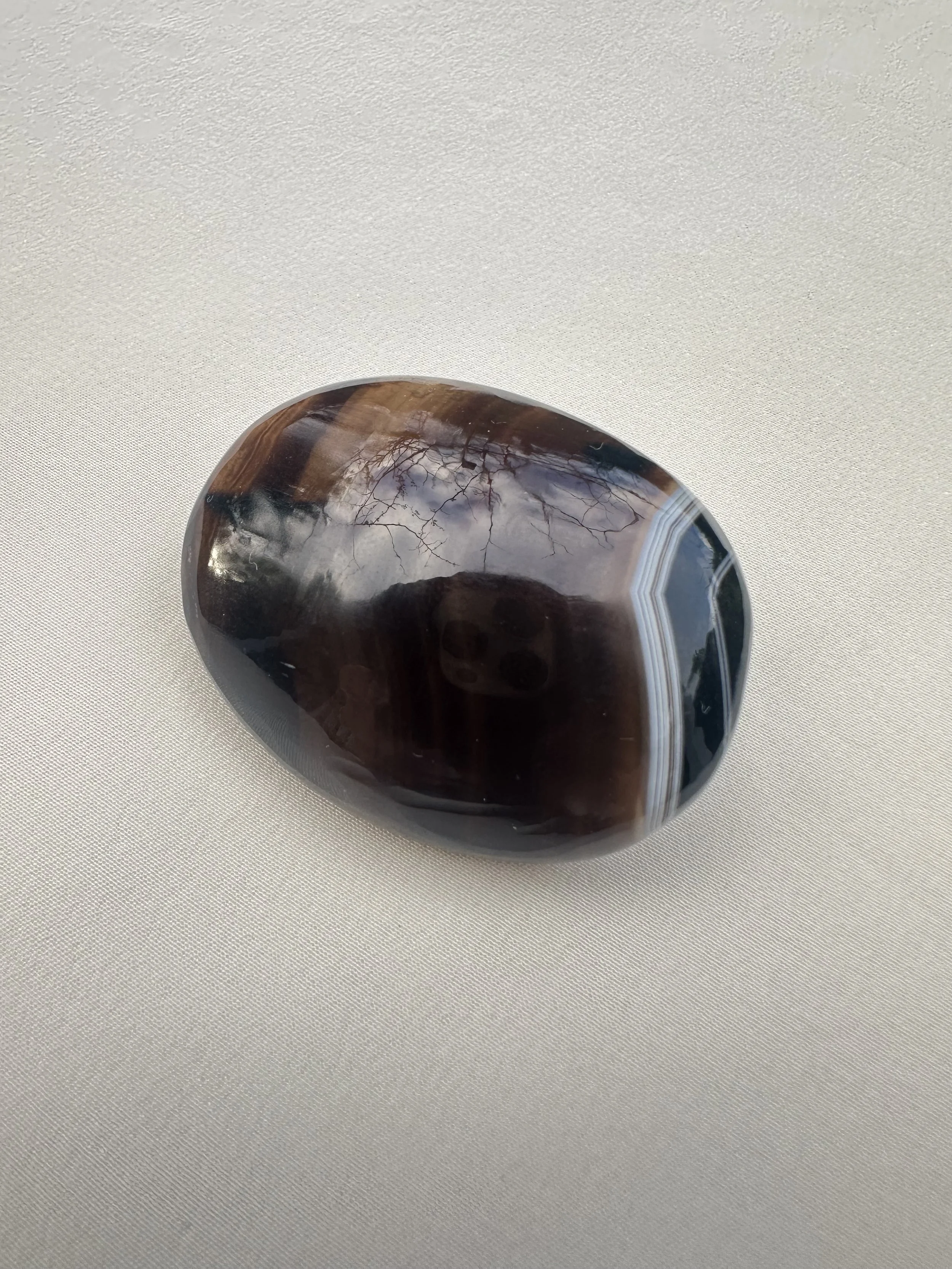 Antique Scottish banded agate brooch