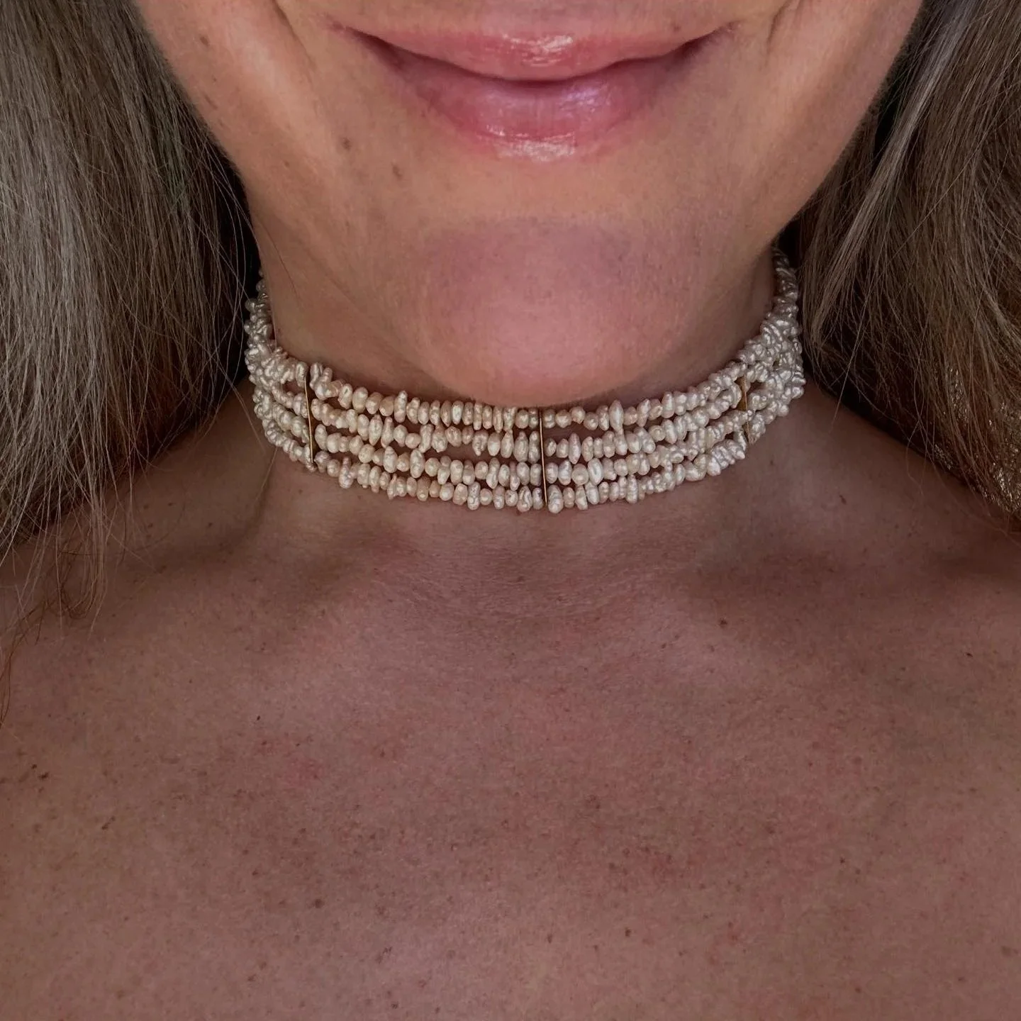 Vintage keshi pearl necklace