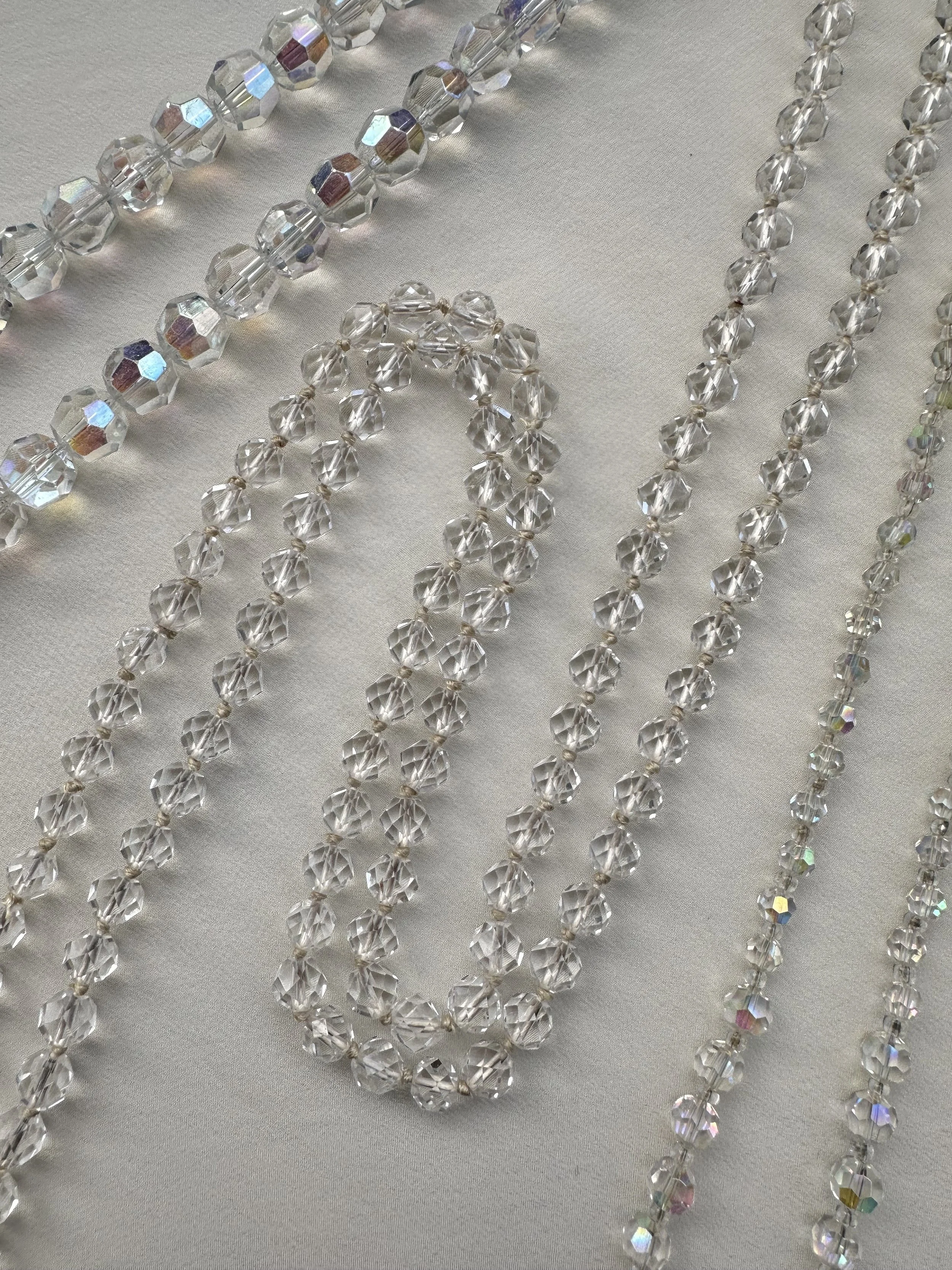 Vintage glass/faux crystal necklaces