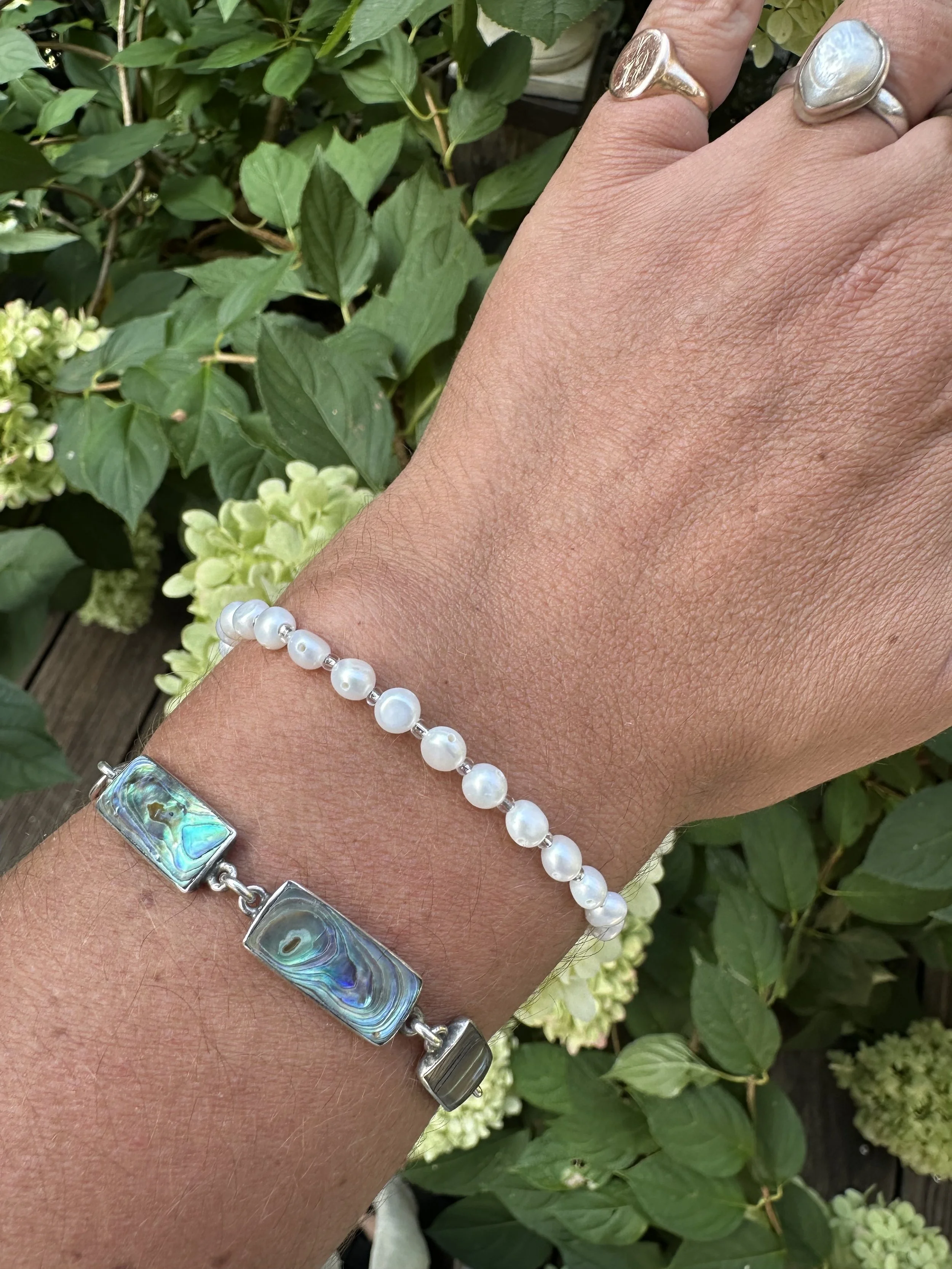 Pearl & seed bead bracelet