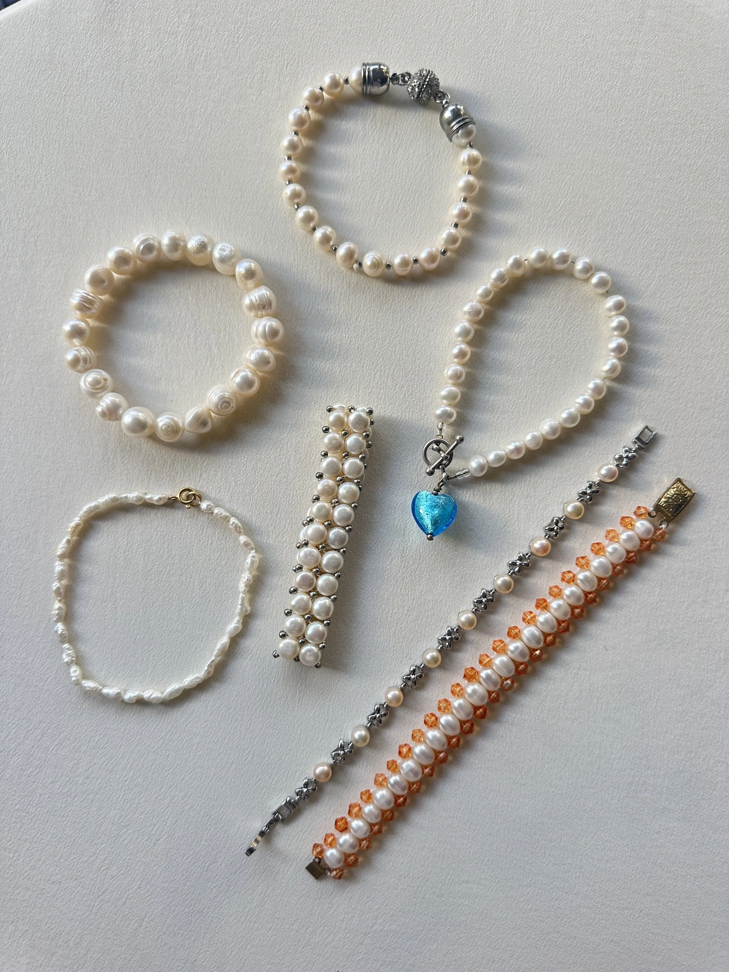 Vintage pearl bracelets