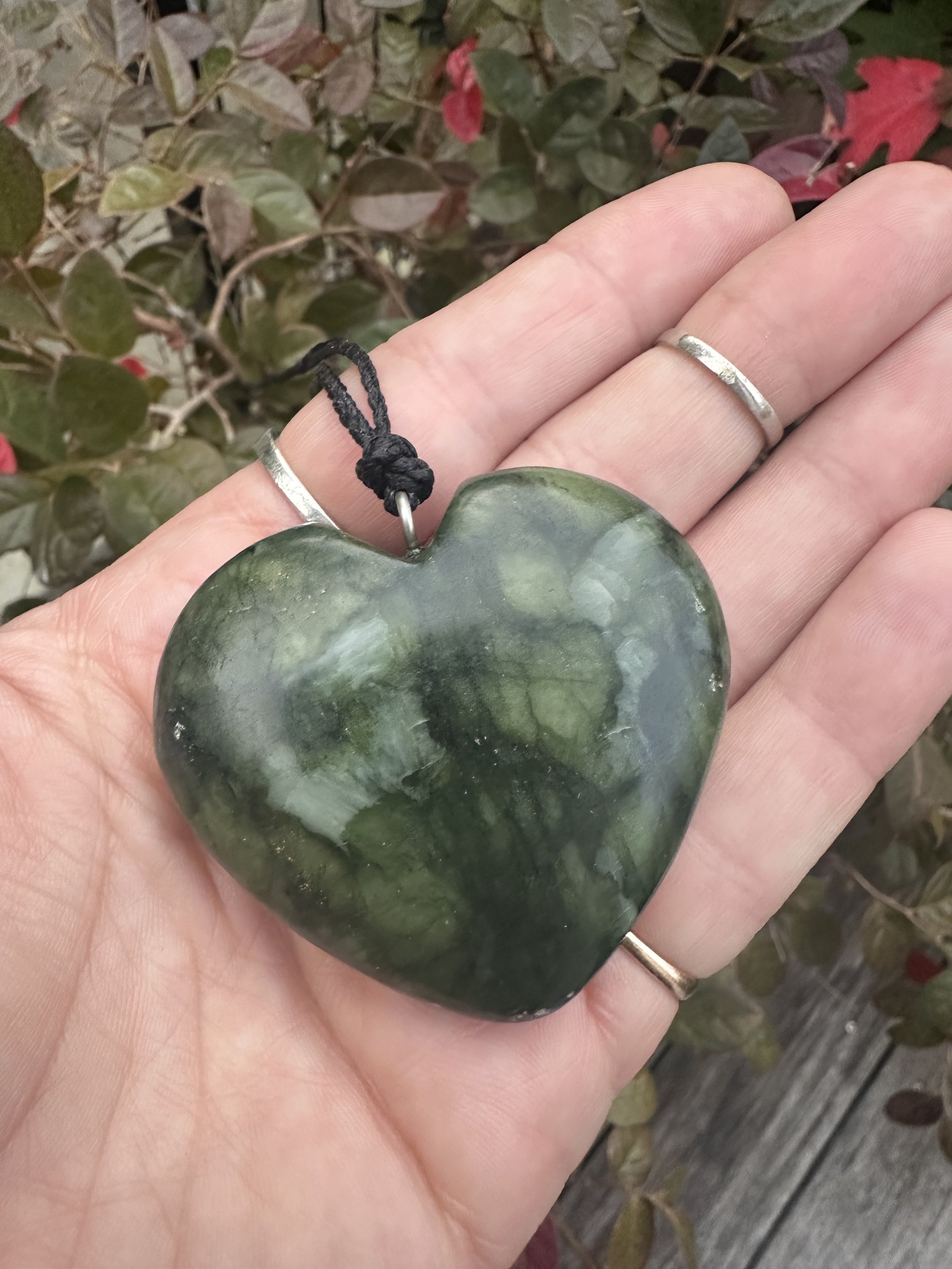 Vintage jade / greenstone heart