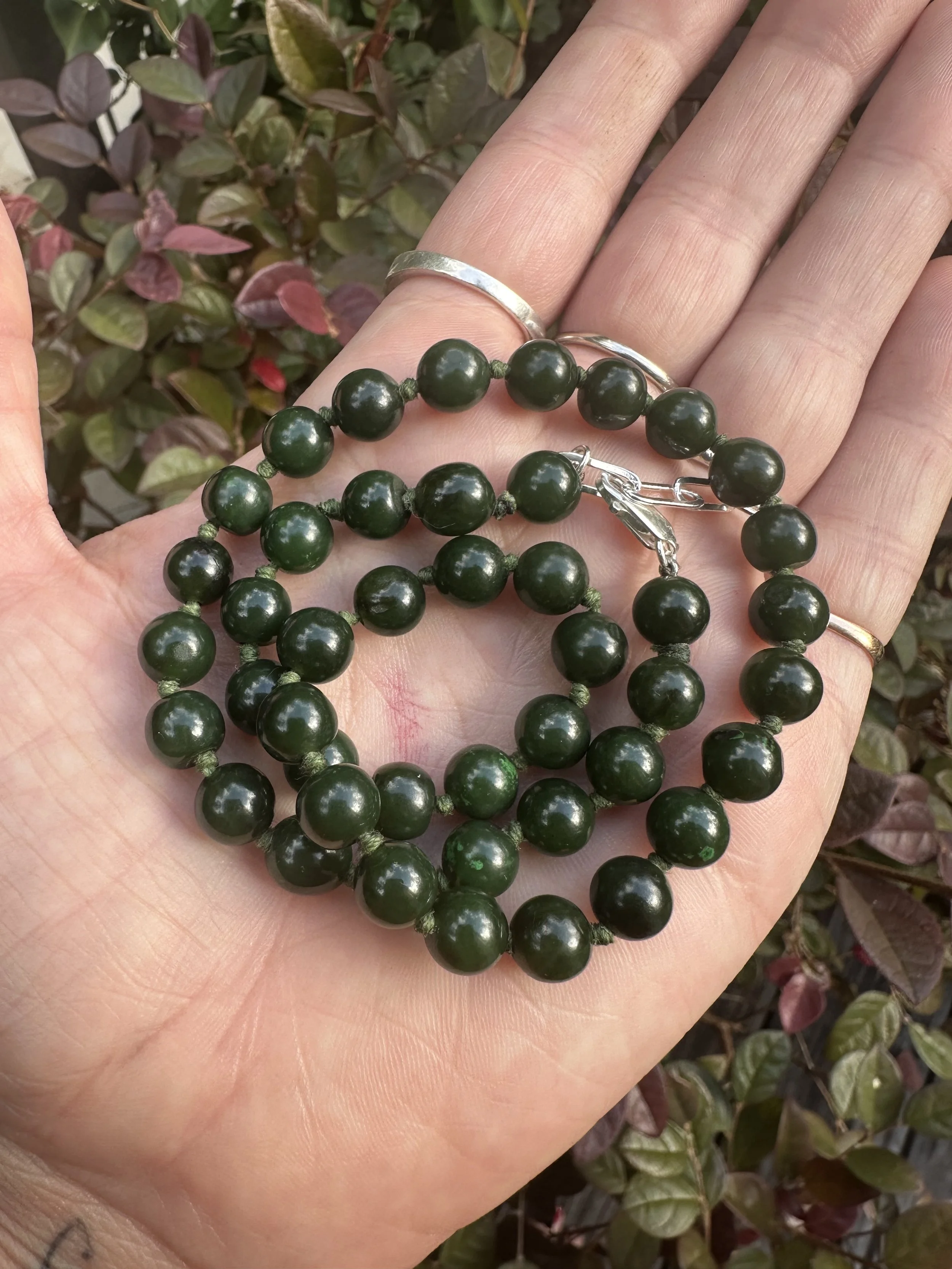 Vintage Jade/greenstone beads