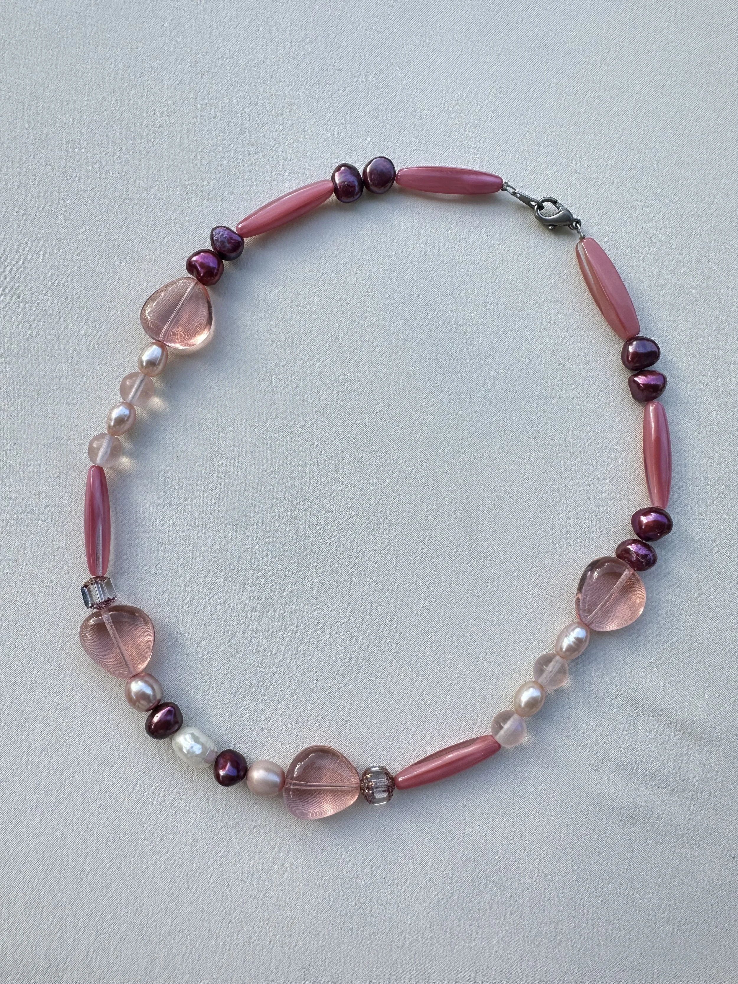 Vintage pearl & mixed bead necklace