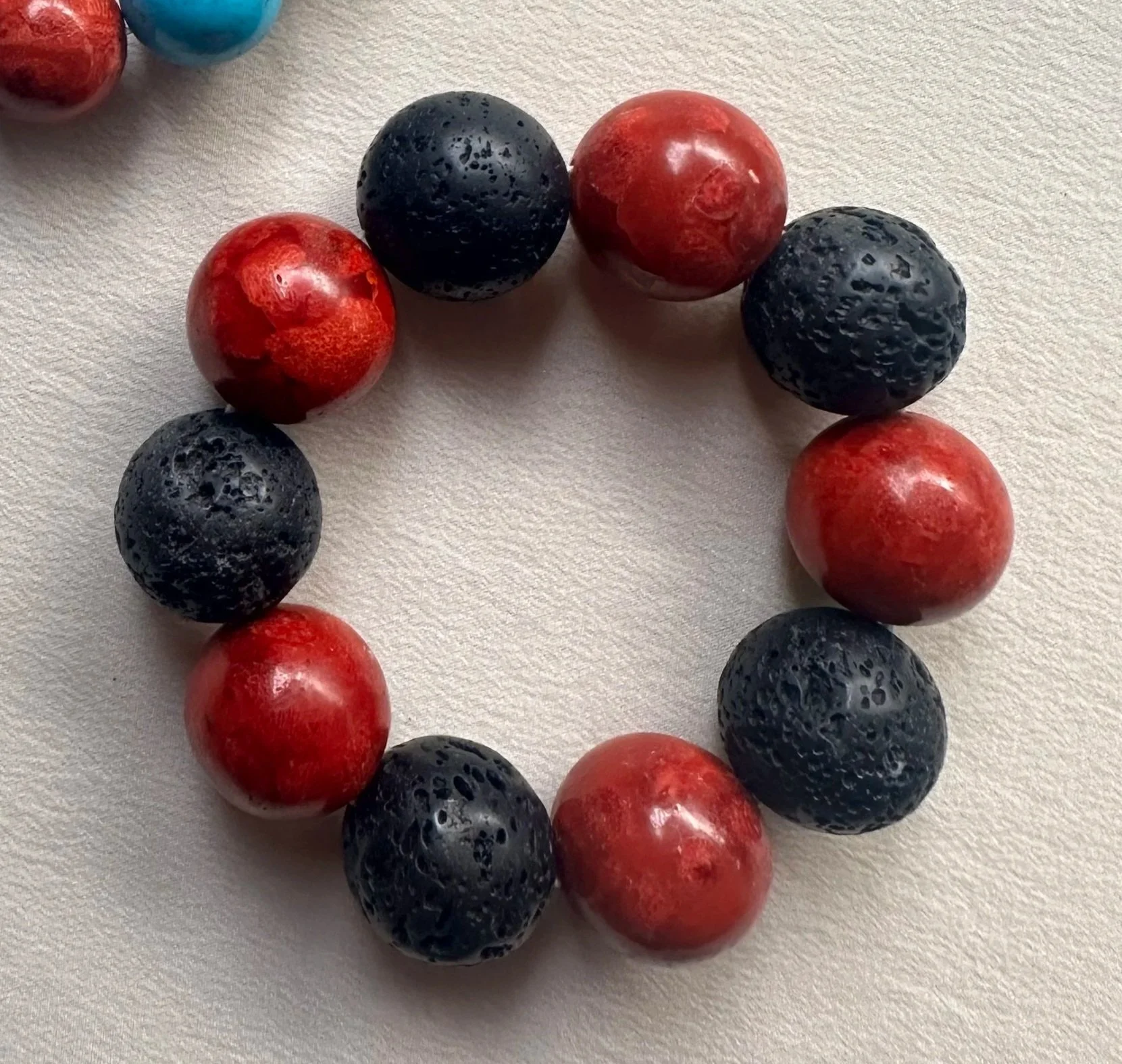 Vintage lava stone bracelet