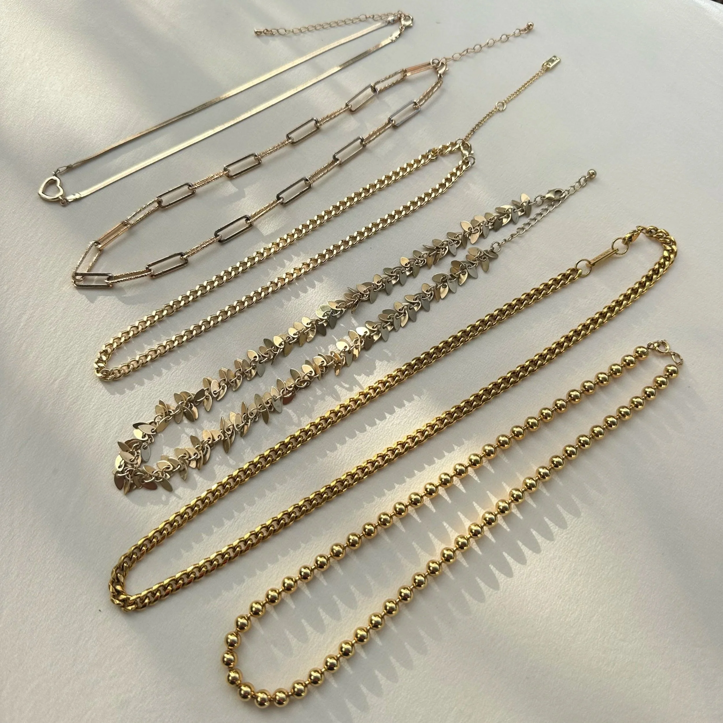 Vintage gold tone chains