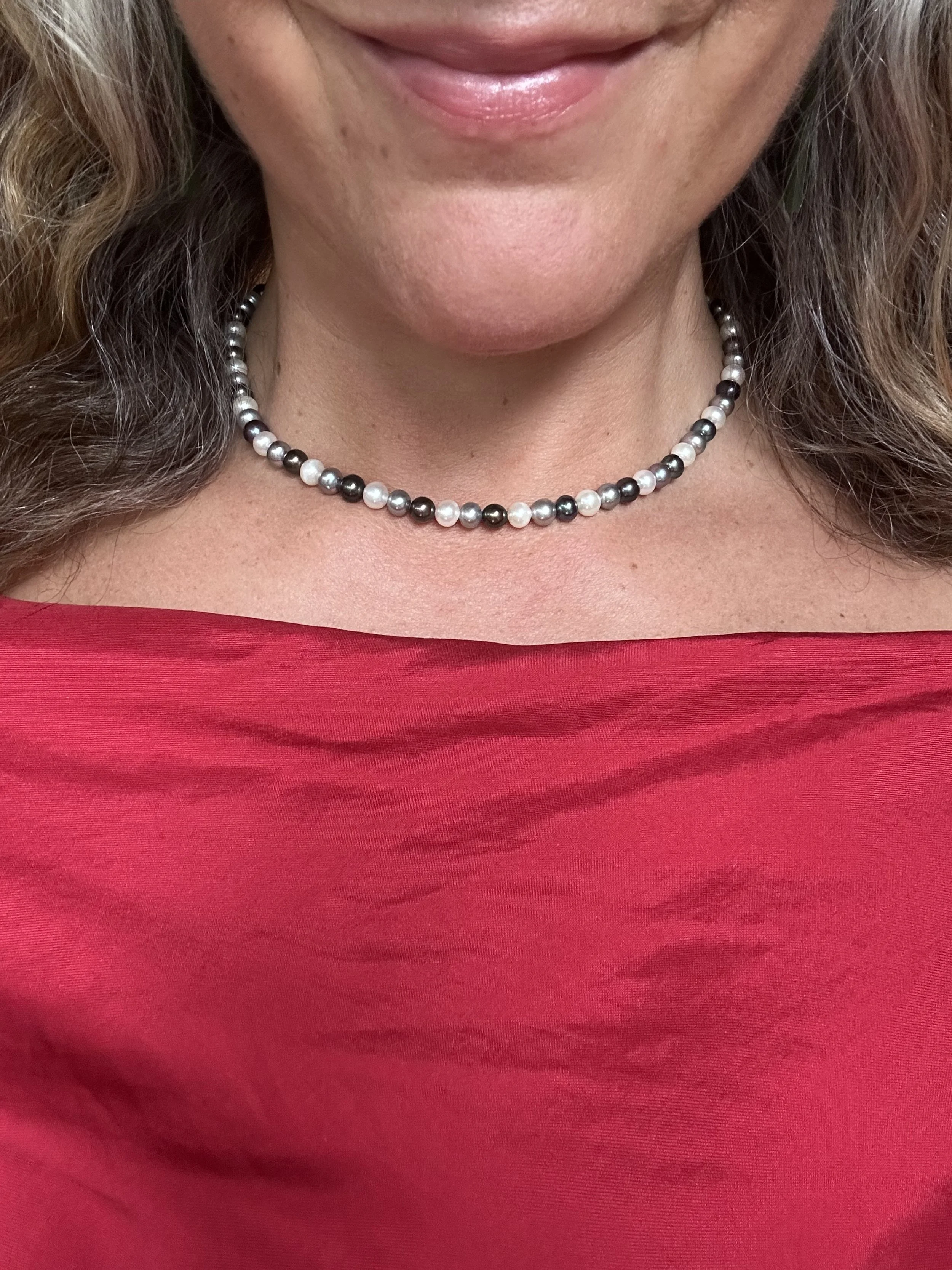 Vintage multi coloured pearls