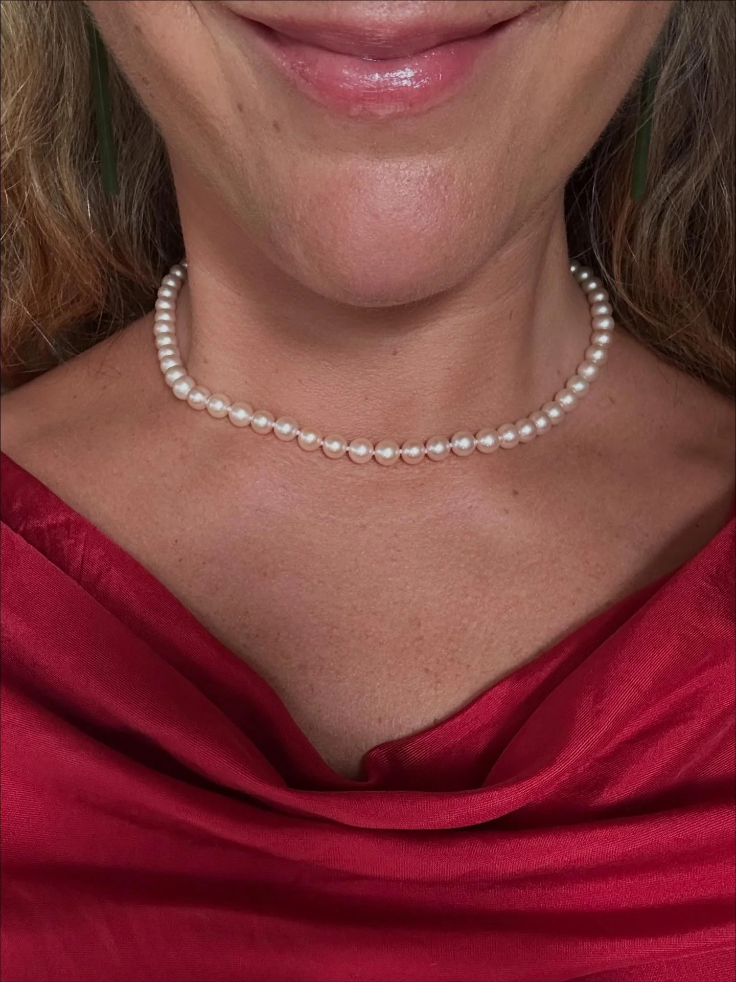 High grade hand-knotted pink pearls