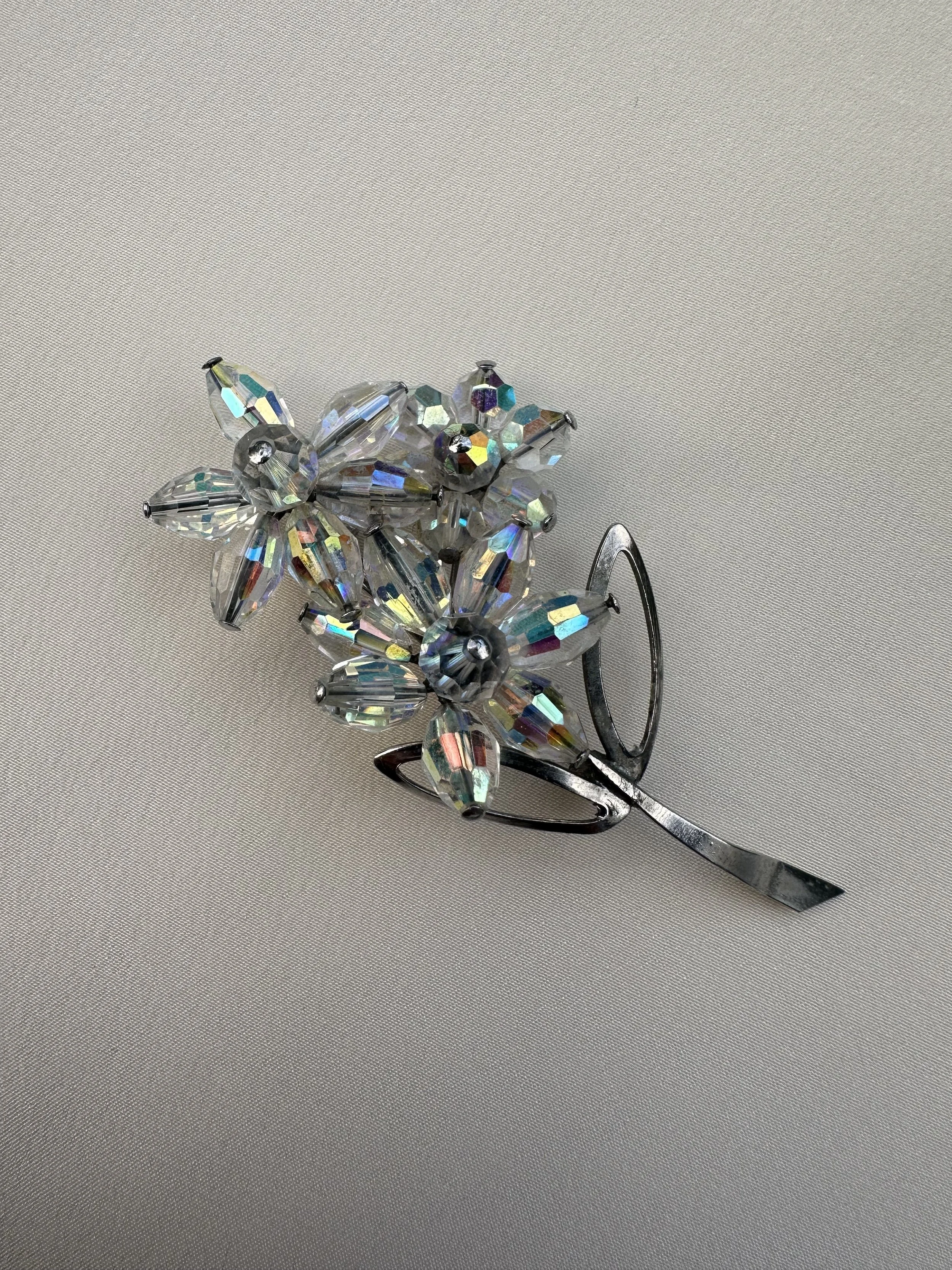 Vintage costume flower brooch