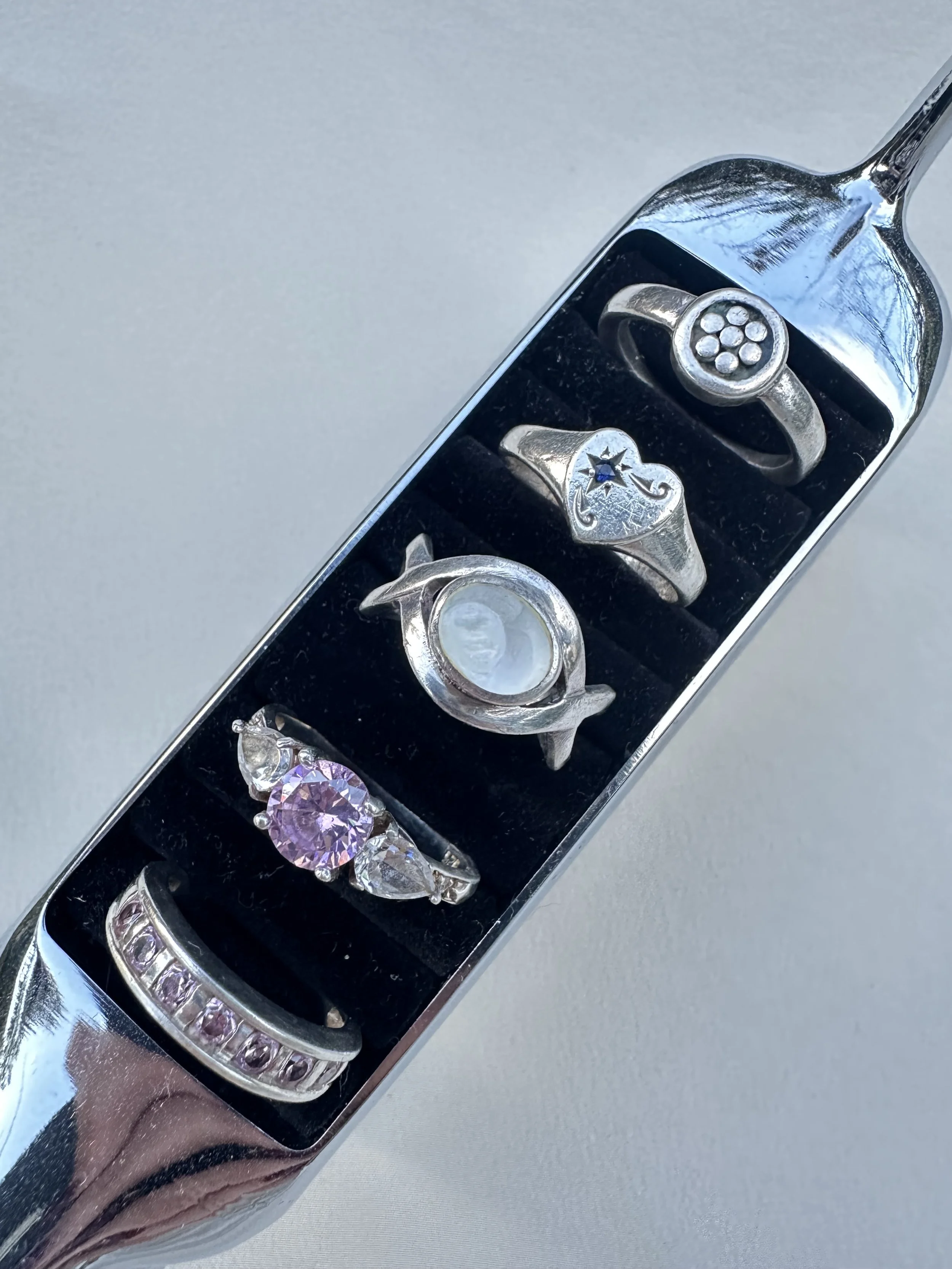 Vintage sterling silver rings 1/2