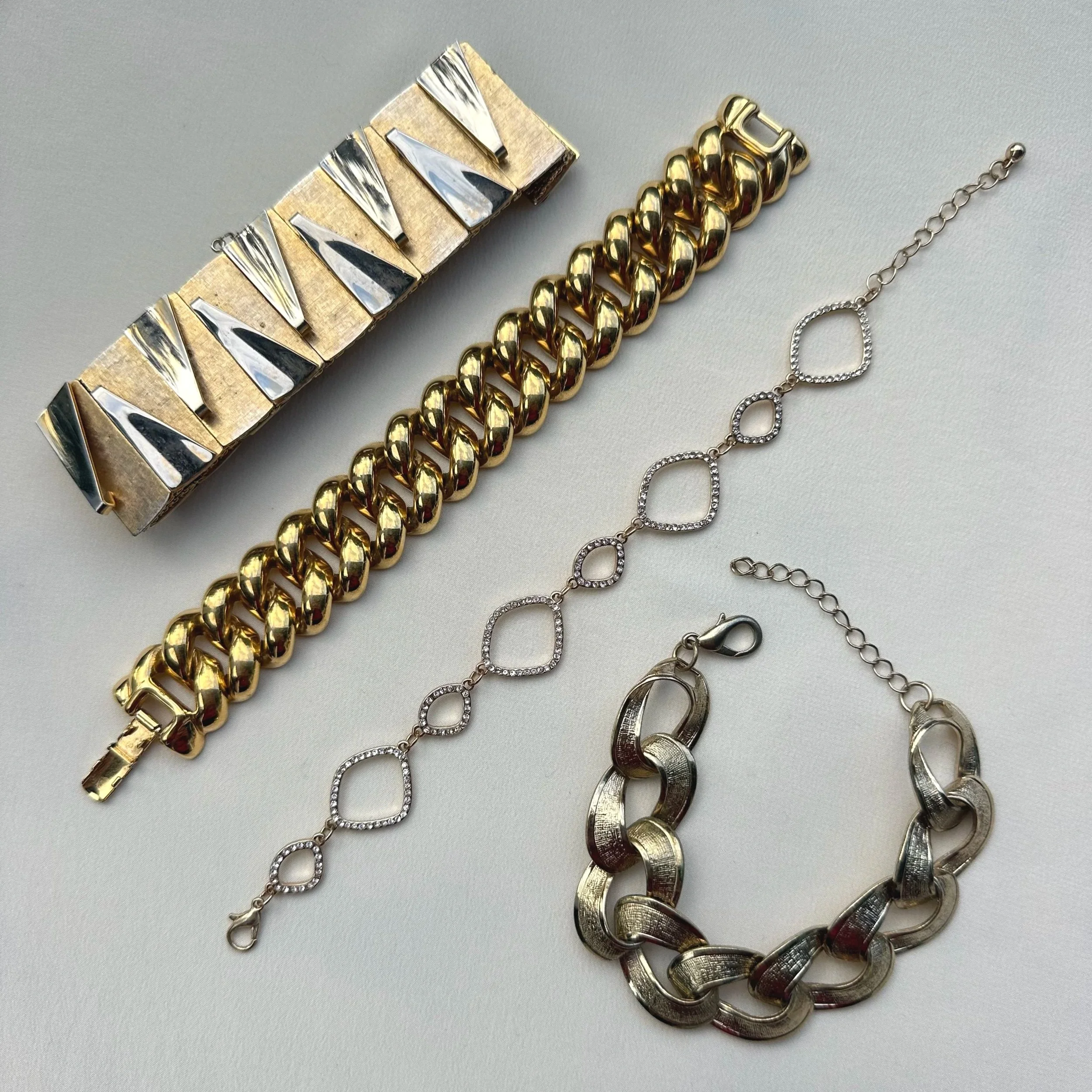 Vintage gold tone bracelets