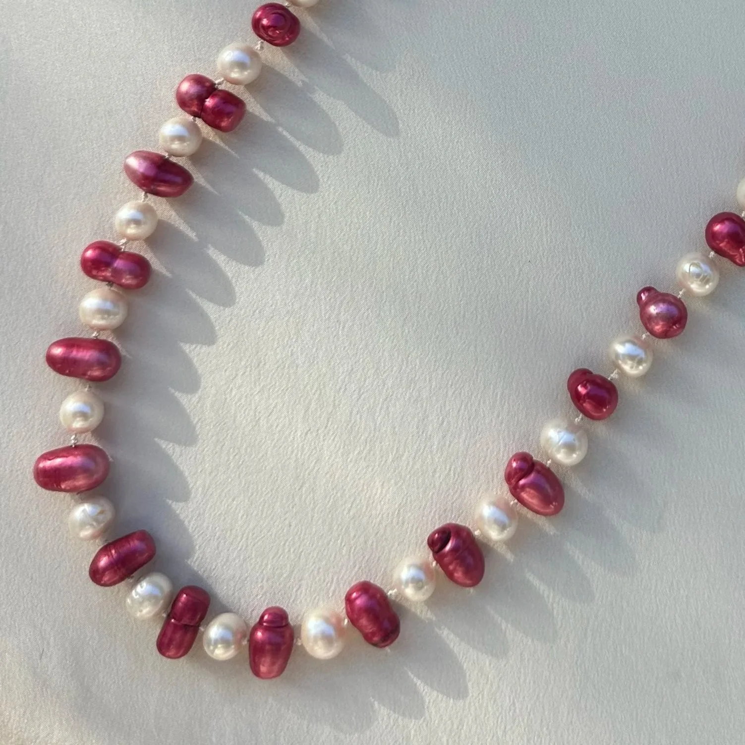 Vintage pink and white pearls
