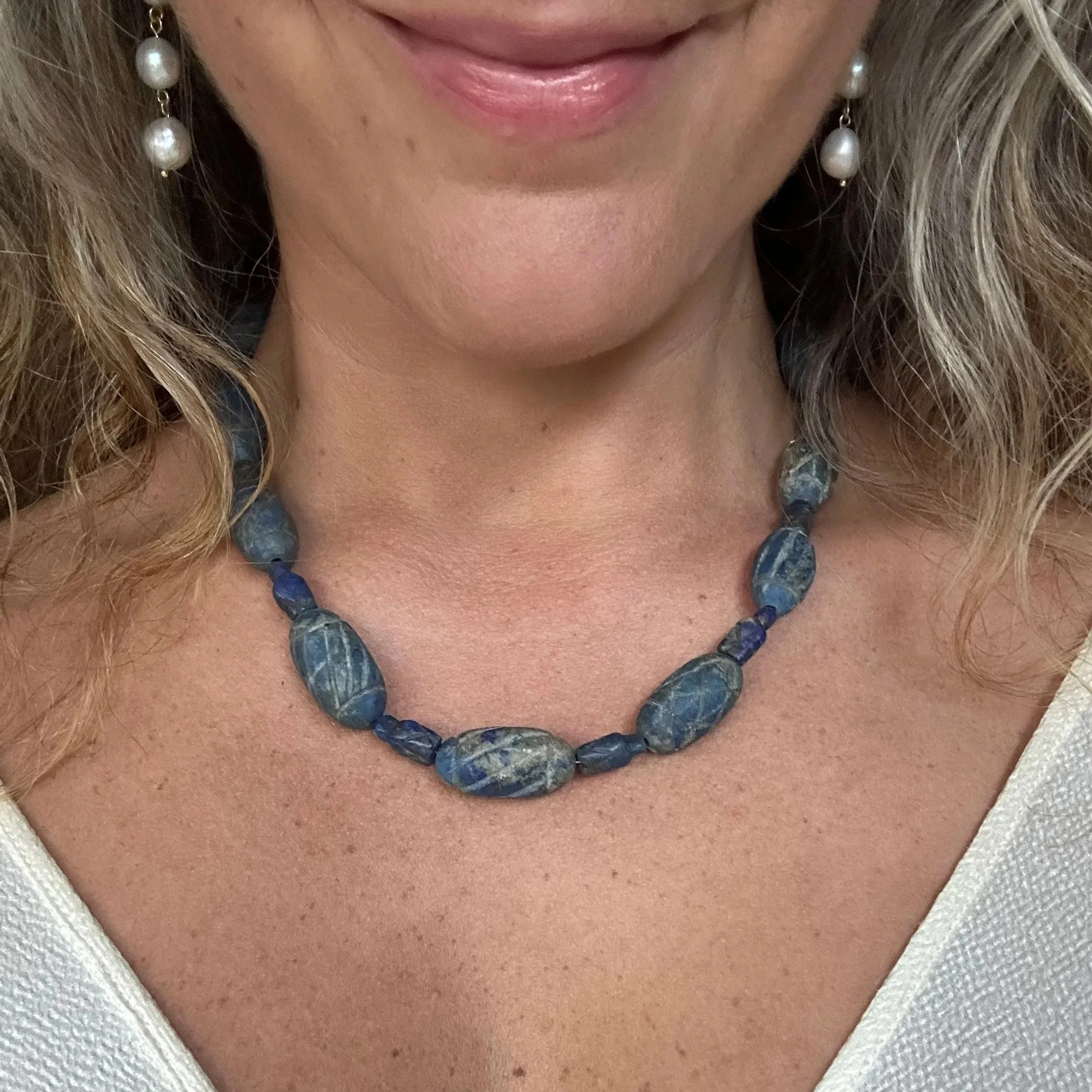 Vintage Afghan denim lapis lazuli