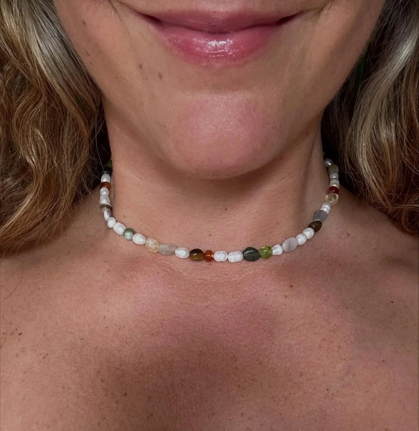 Pre order ~ earthy mixed gemstones & b-grade pearls